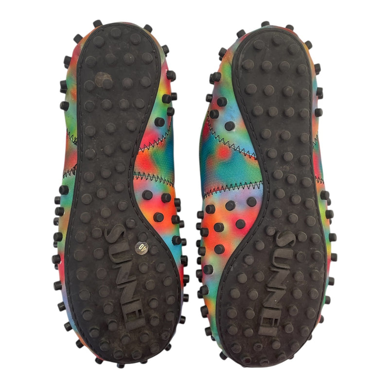 SUNNEI/Low-Sneakers/EU 39/All Over Print/Nylon/MLT/RAINBOW SLIP-ONS