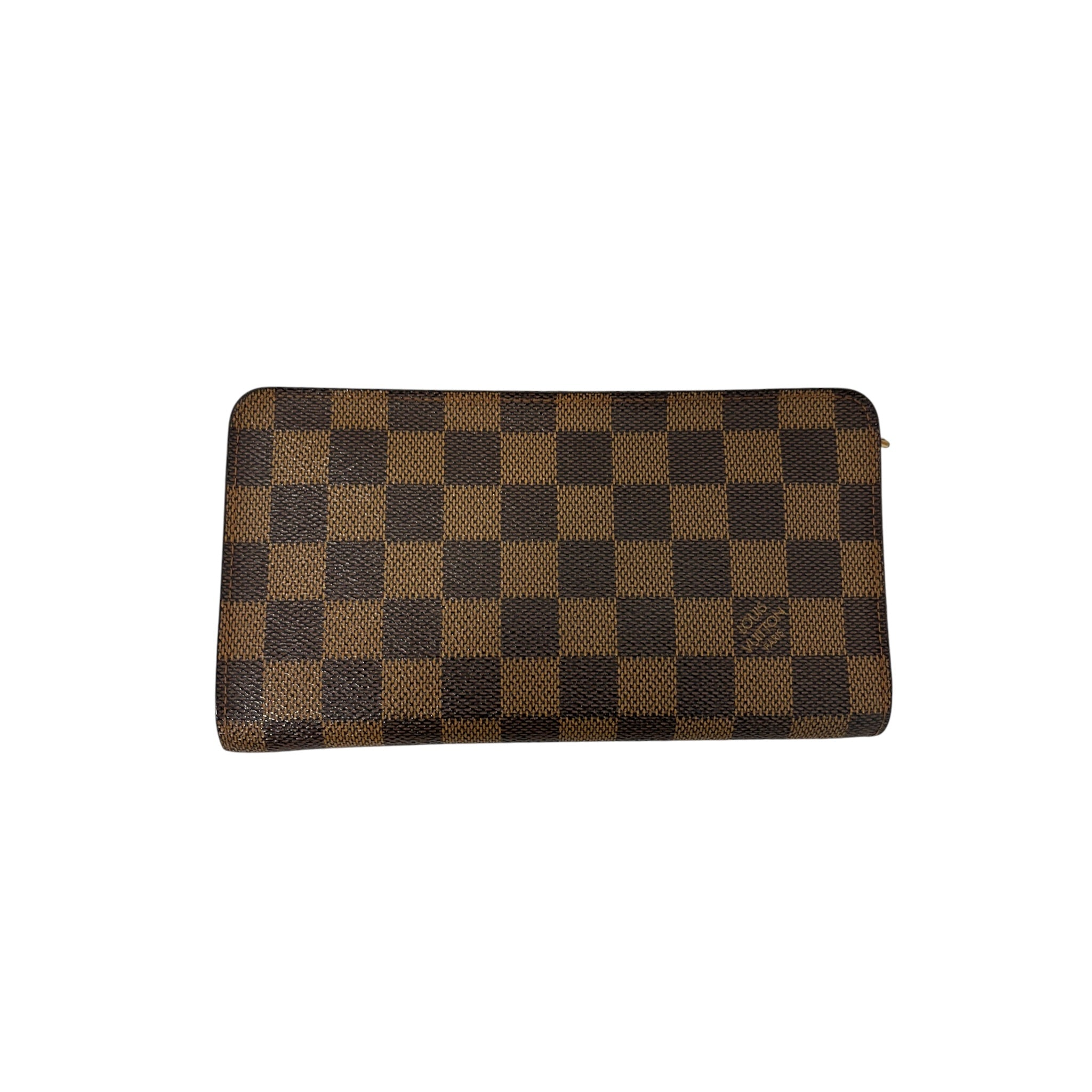 LOUIS VUITTON/Long Wallet/Monogram/Leather/BRW/M's/damier pattern zippy wallet view 2