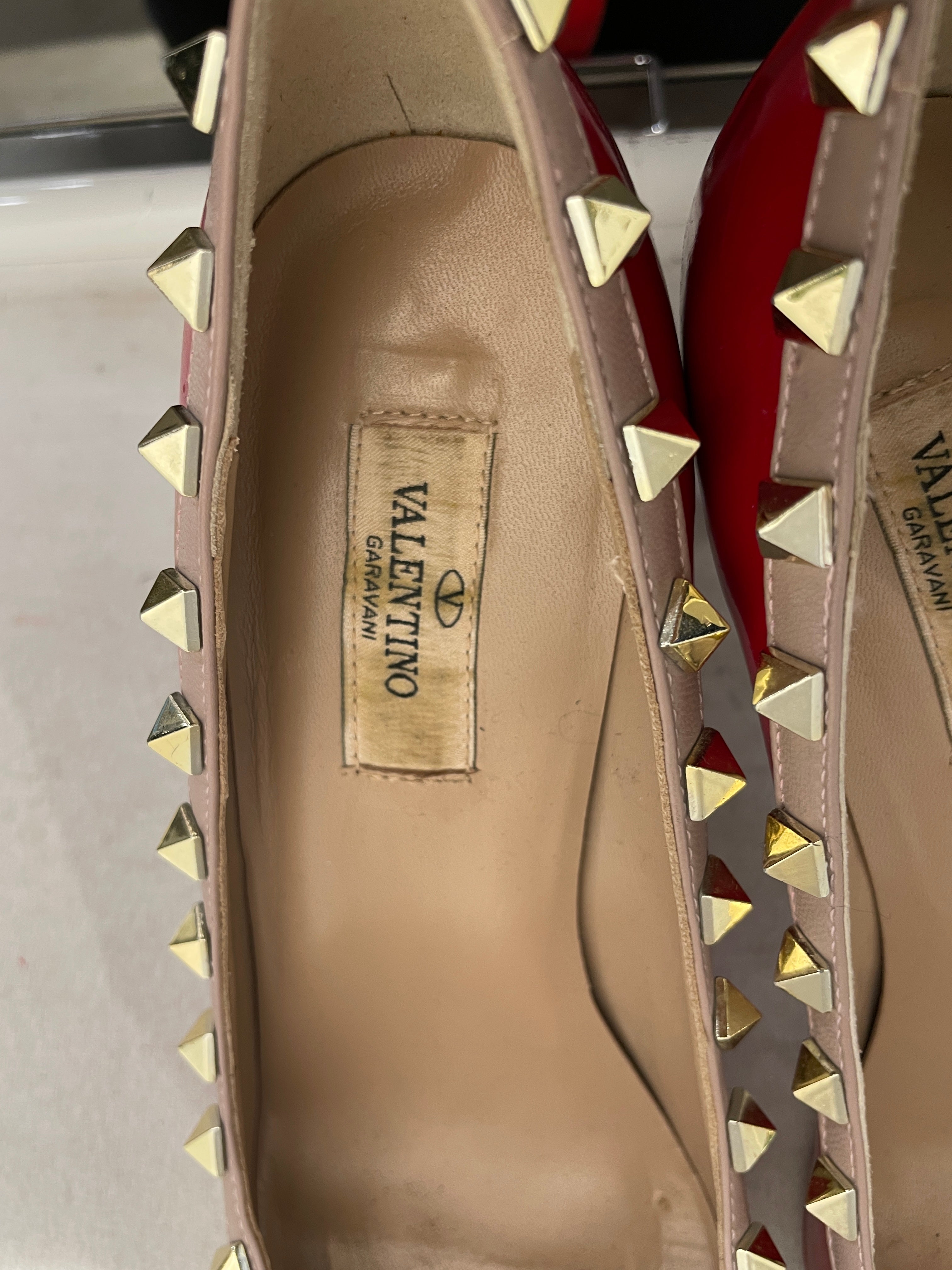 VALENTINO/Heels/EU 39/Leather/RED/ROCKSTUD PATENT HEELS view 3