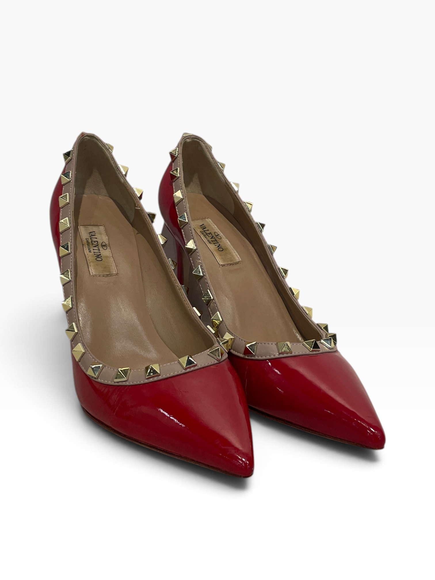 VALENTINO/Heels/EU 39/Leather/RED/ROCKSTUD PATENT HEELS view 1