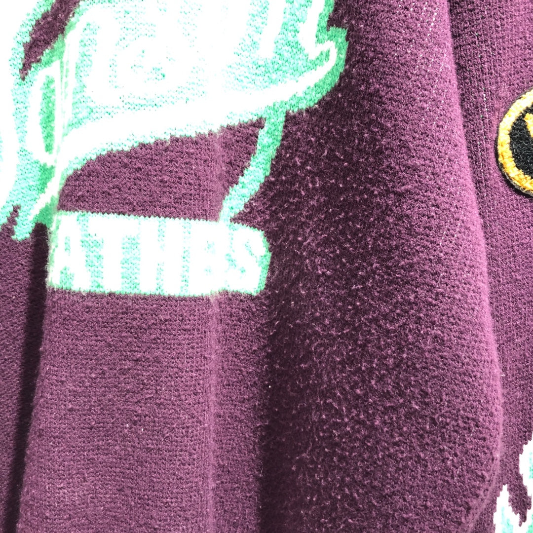 VANSON/Supreme/Heavy Sweater/XL/Cotton/PPL/KNIT GREEN VANSON LEATHER LOGO view 6