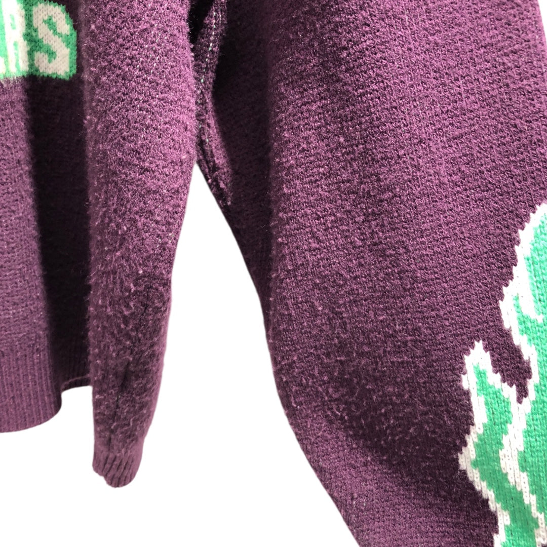 VANSON/Supreme/Heavy Sweater/XL/Cotton/PPL/KNIT GREEN VANSON LEATHER LOGO view 7