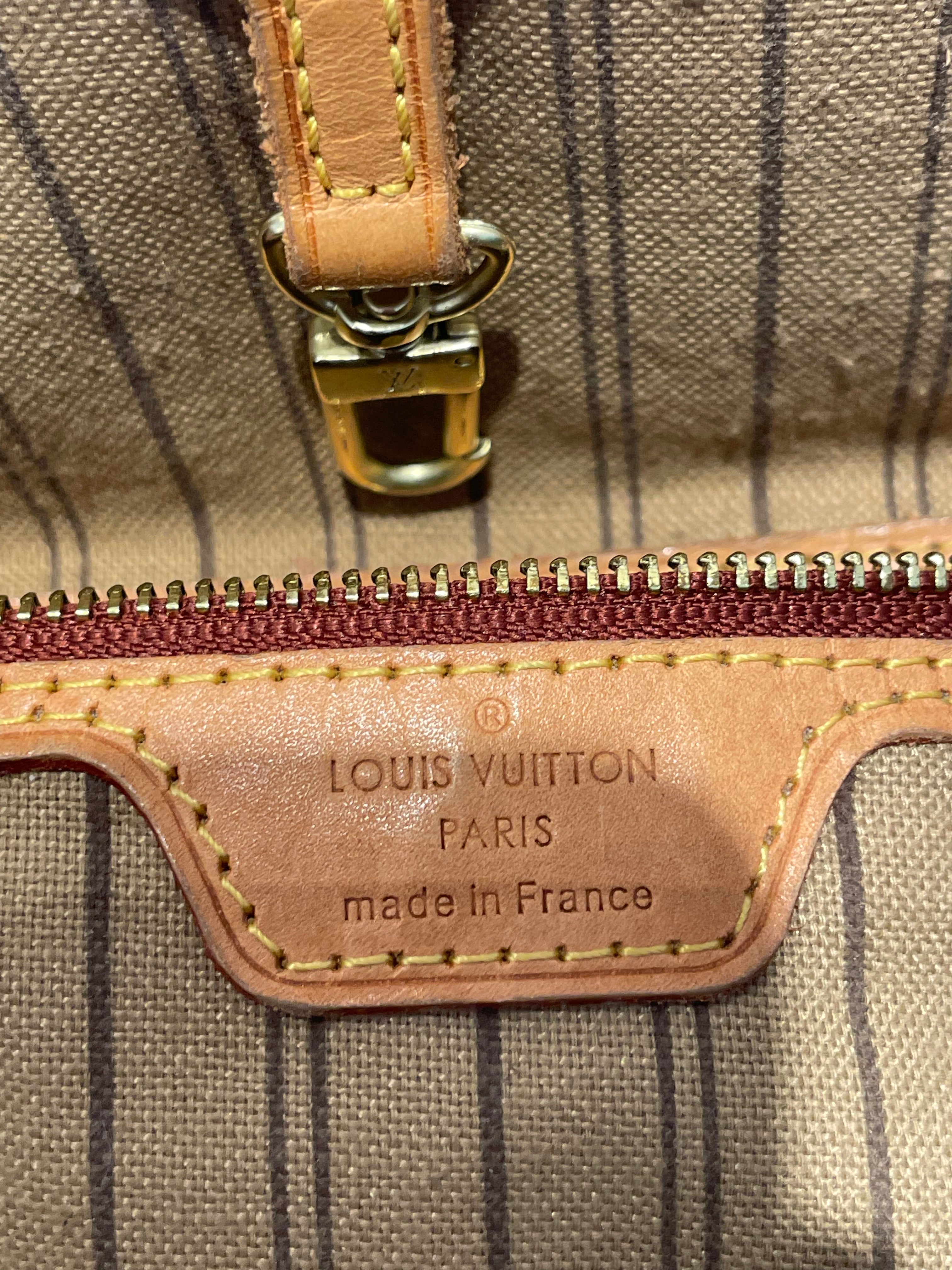 LOUIS VUITTON/Tote Bag/Leather/BRW/Neverfull Striped Lining Int. view 5