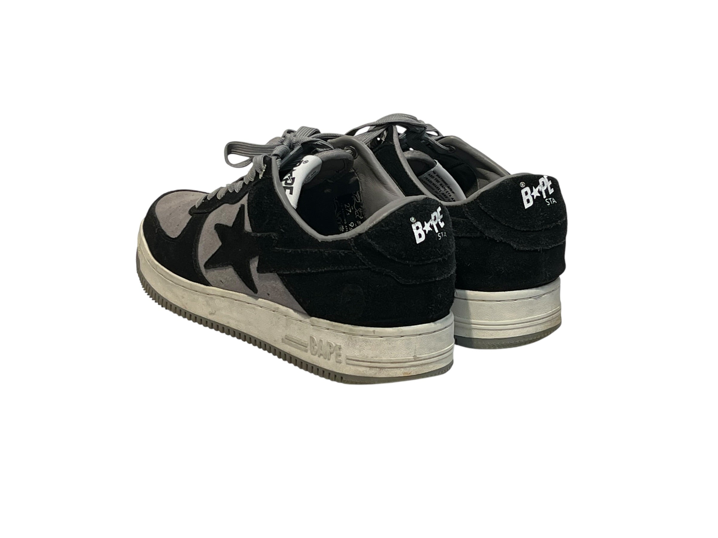 BAPE STA!/Low-Sneakers/US 9.5/Suede/BLK/ view 2