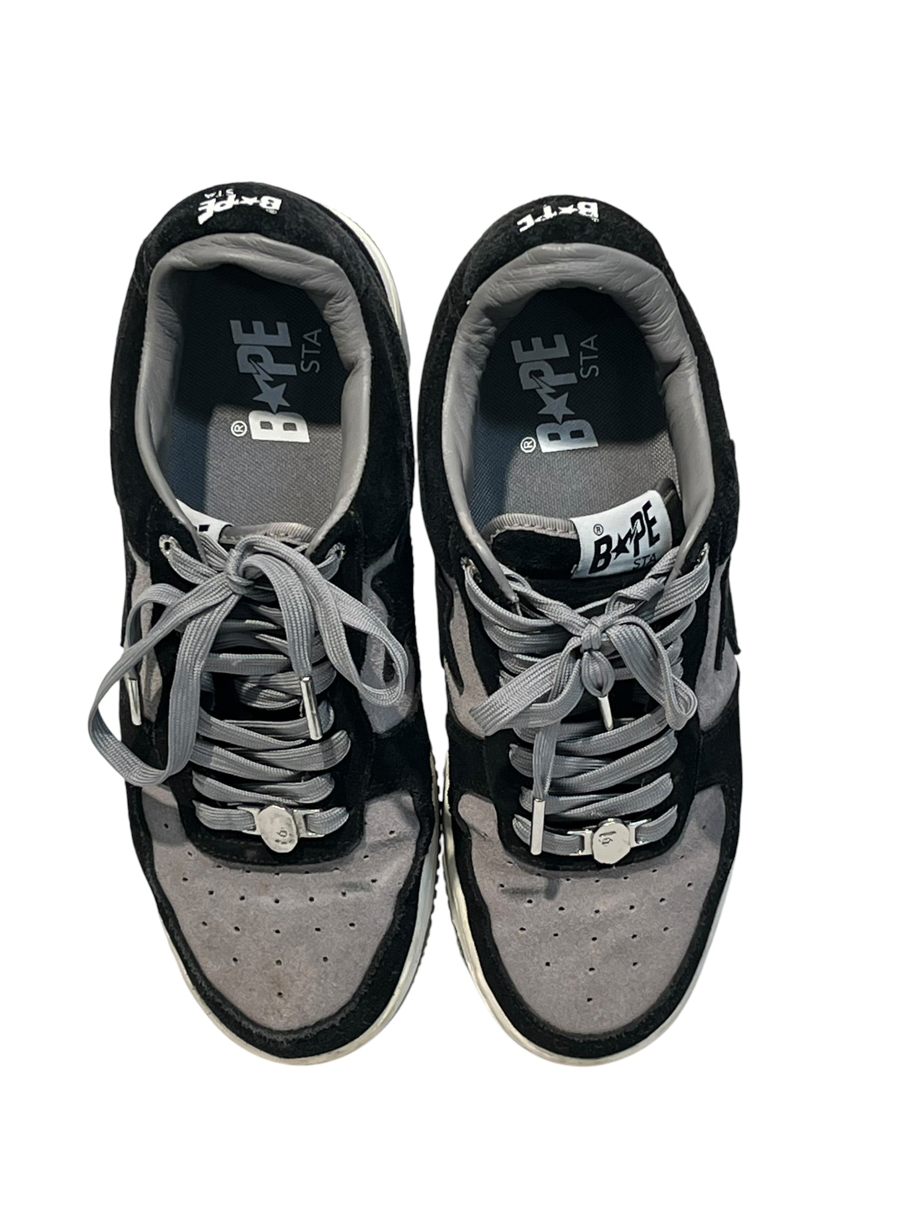 BAPE STA!/Low-Sneakers/US 9.5/Suede/BLK/ view 3