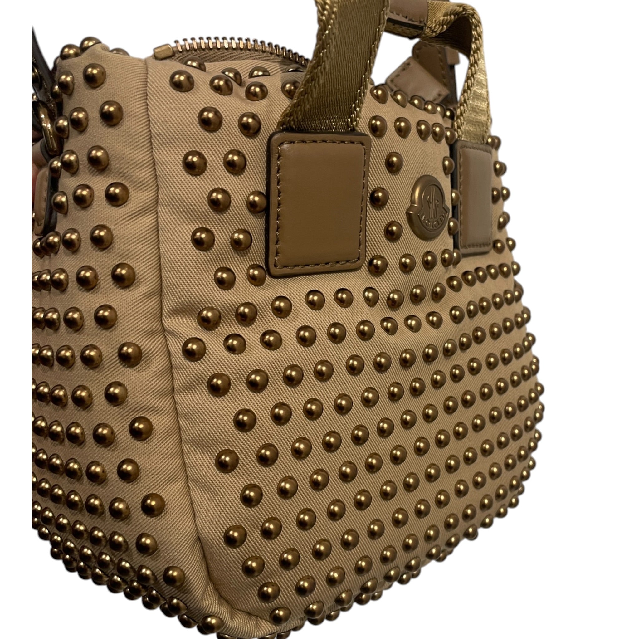 MONCLER/Hand Bag/Polyester/KHK/studded micro caradoc view 6