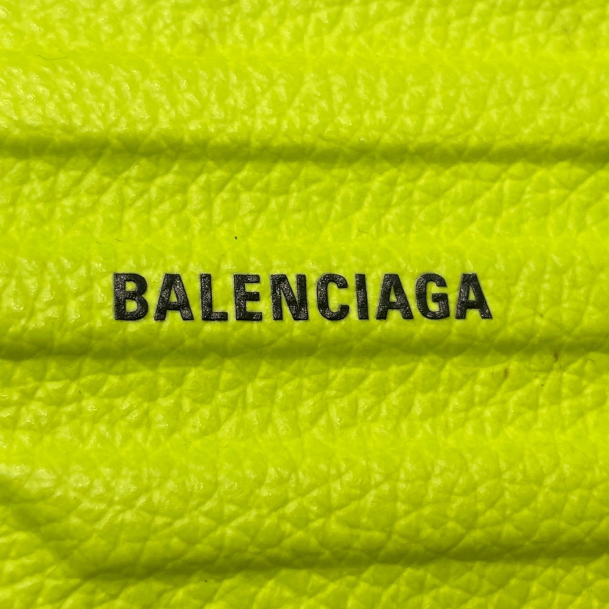 BALENCIAGA/Cross Body Bag/Leather/YEL/neon yellow w/ texture view 3