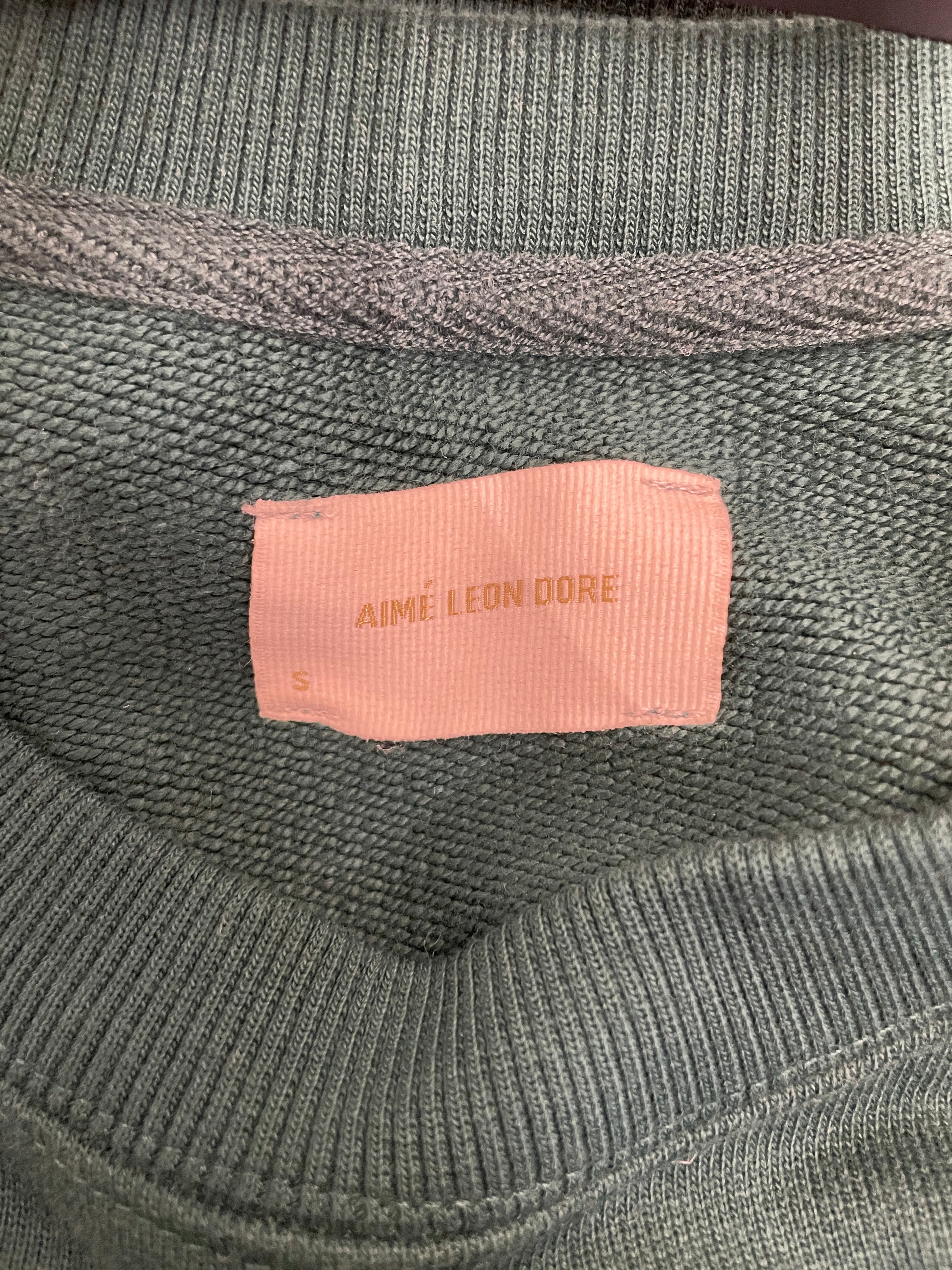 AIME LEON DORE/Sweatshirt/S/Cotton/GRN/CREWNECK LOGO view 3