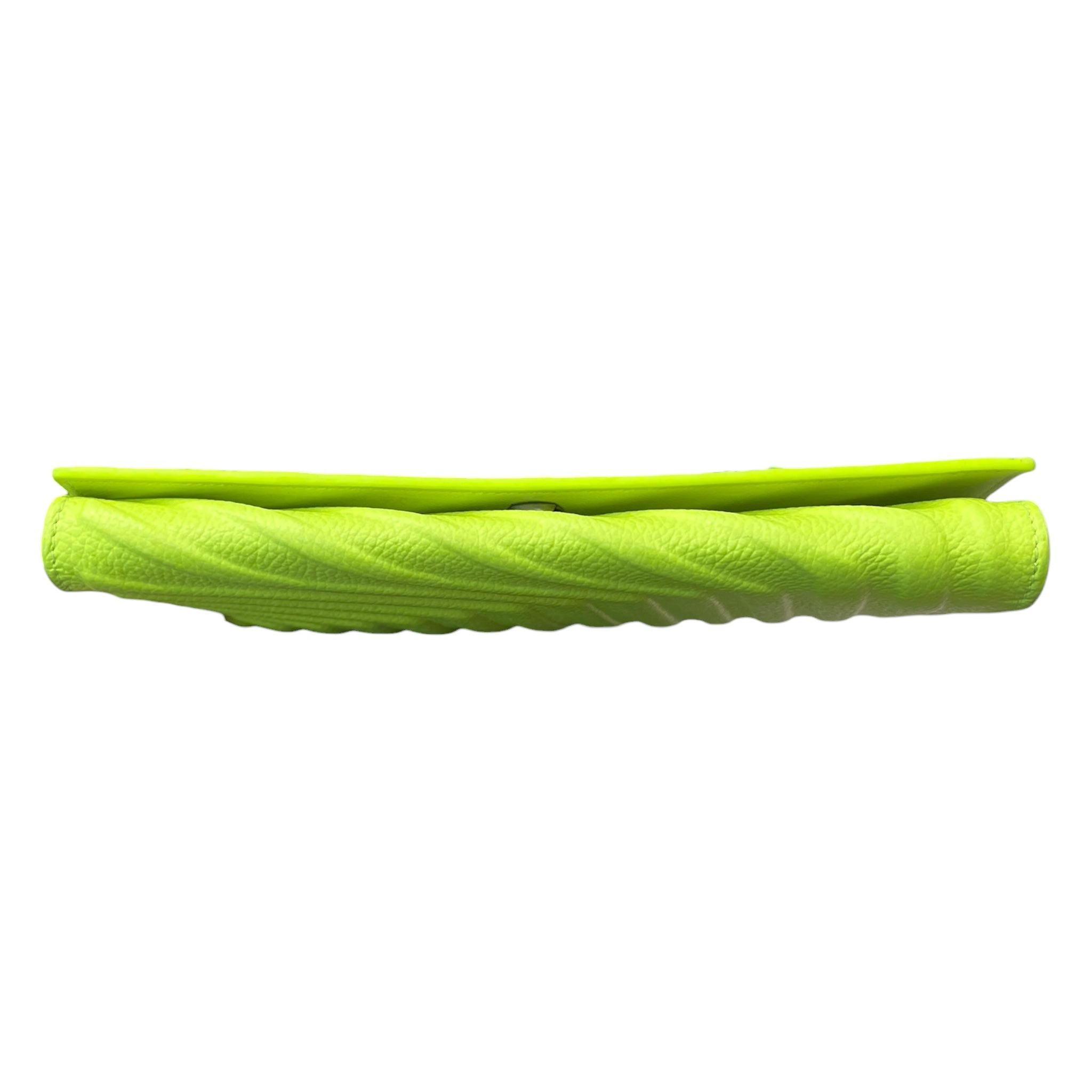 BALENCIAGA/Cross Body Bag/Leather/YEL/neon yellow w/ texture view 4