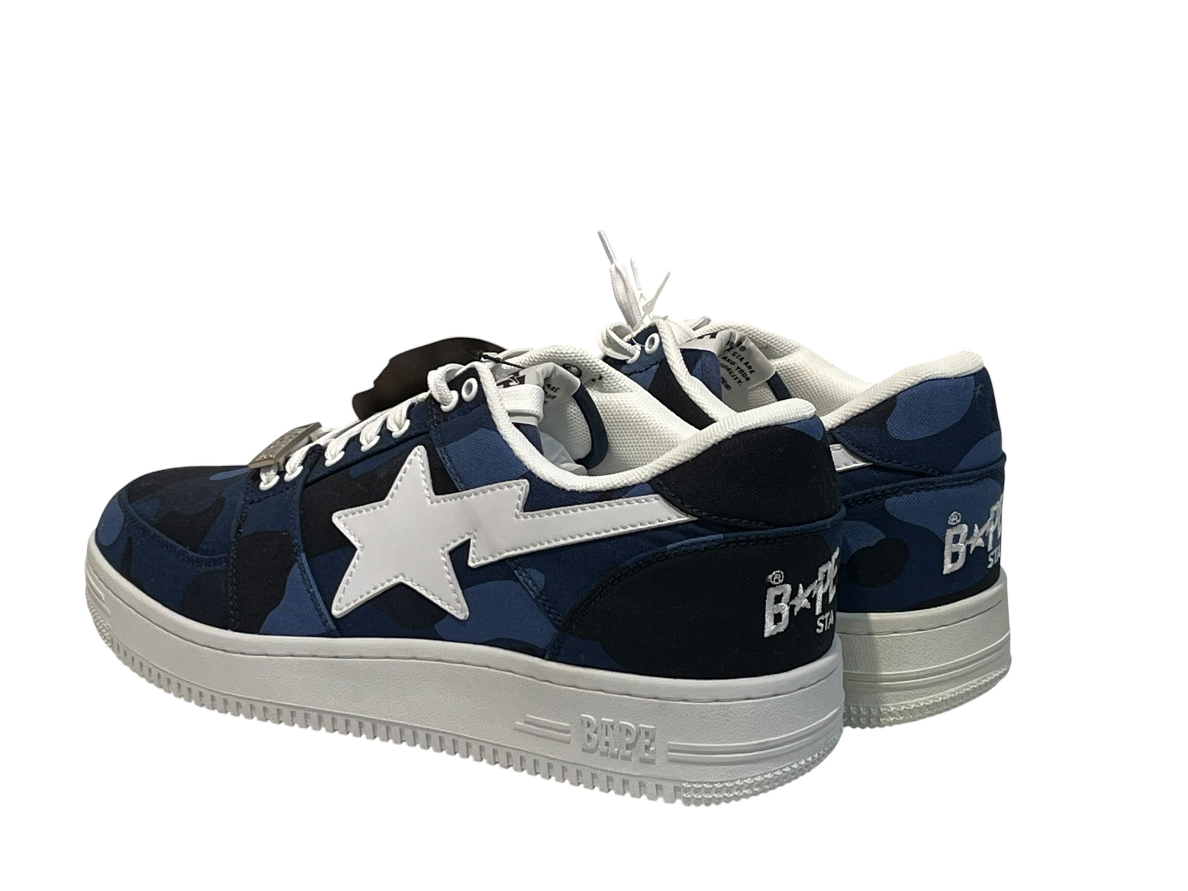 A BATHING APE/Low-Sneakers/US 10.5/Cotton/NVY/Blue Camo Bapesta view 2