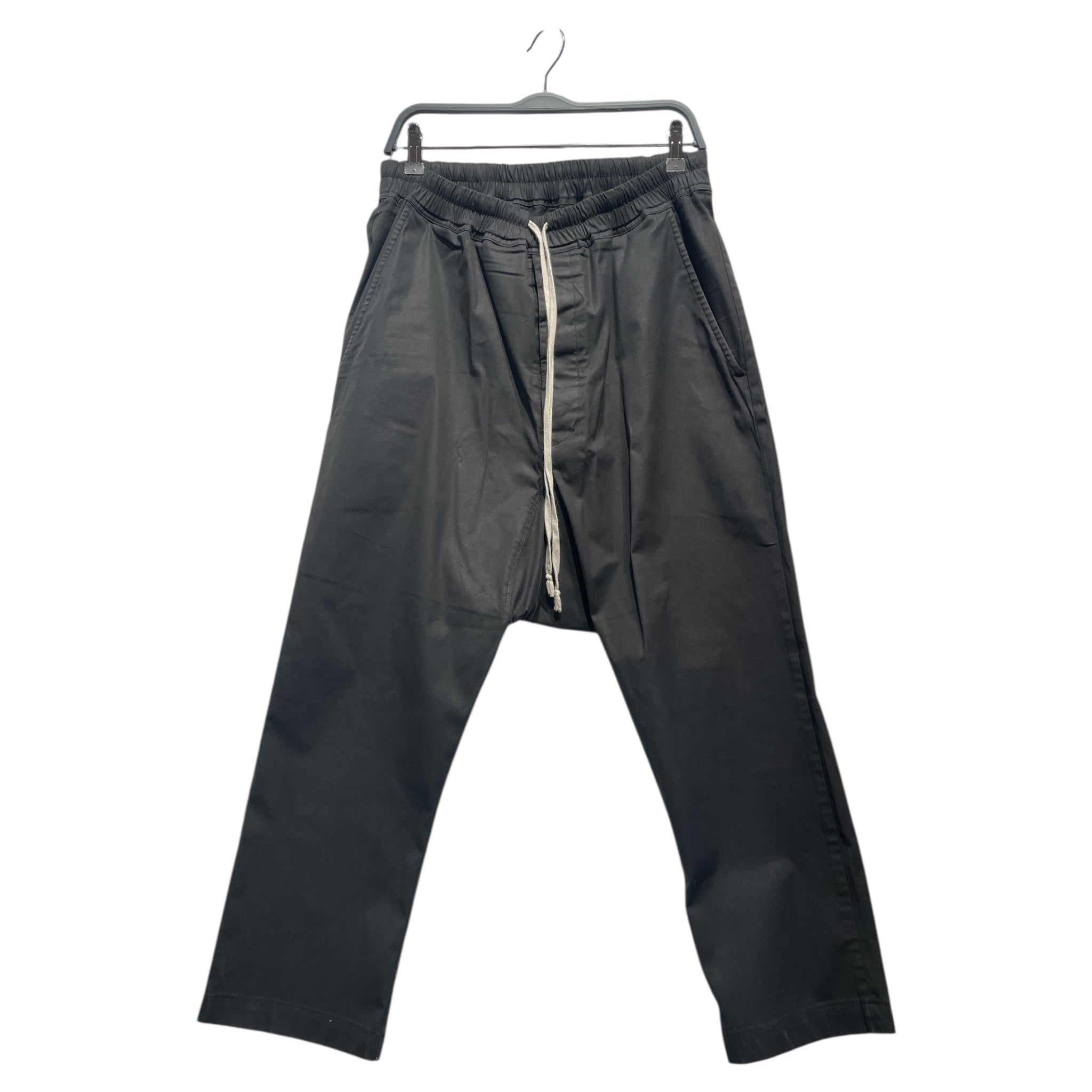 Rick Owens/Pants/40/Cotton/BLK/Drop crotch drawstring pants view 1