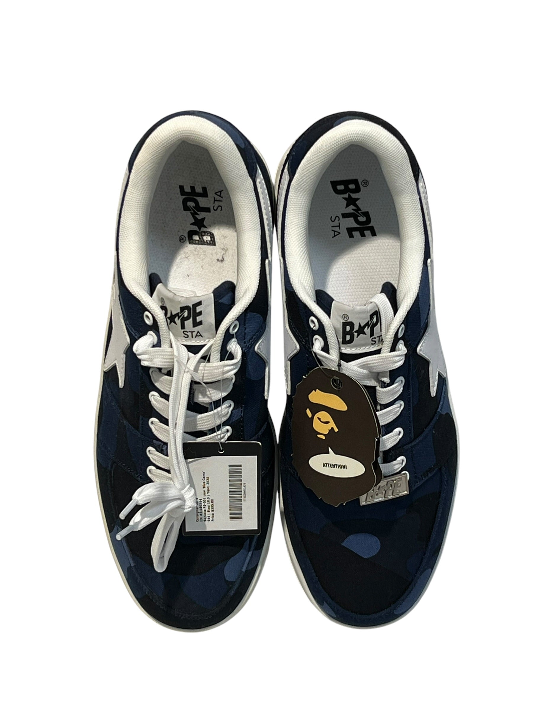 A BATHING APE/Low-Sneakers/US 10.5/Cotton/NVY/Blue Camo Bapesta view 3