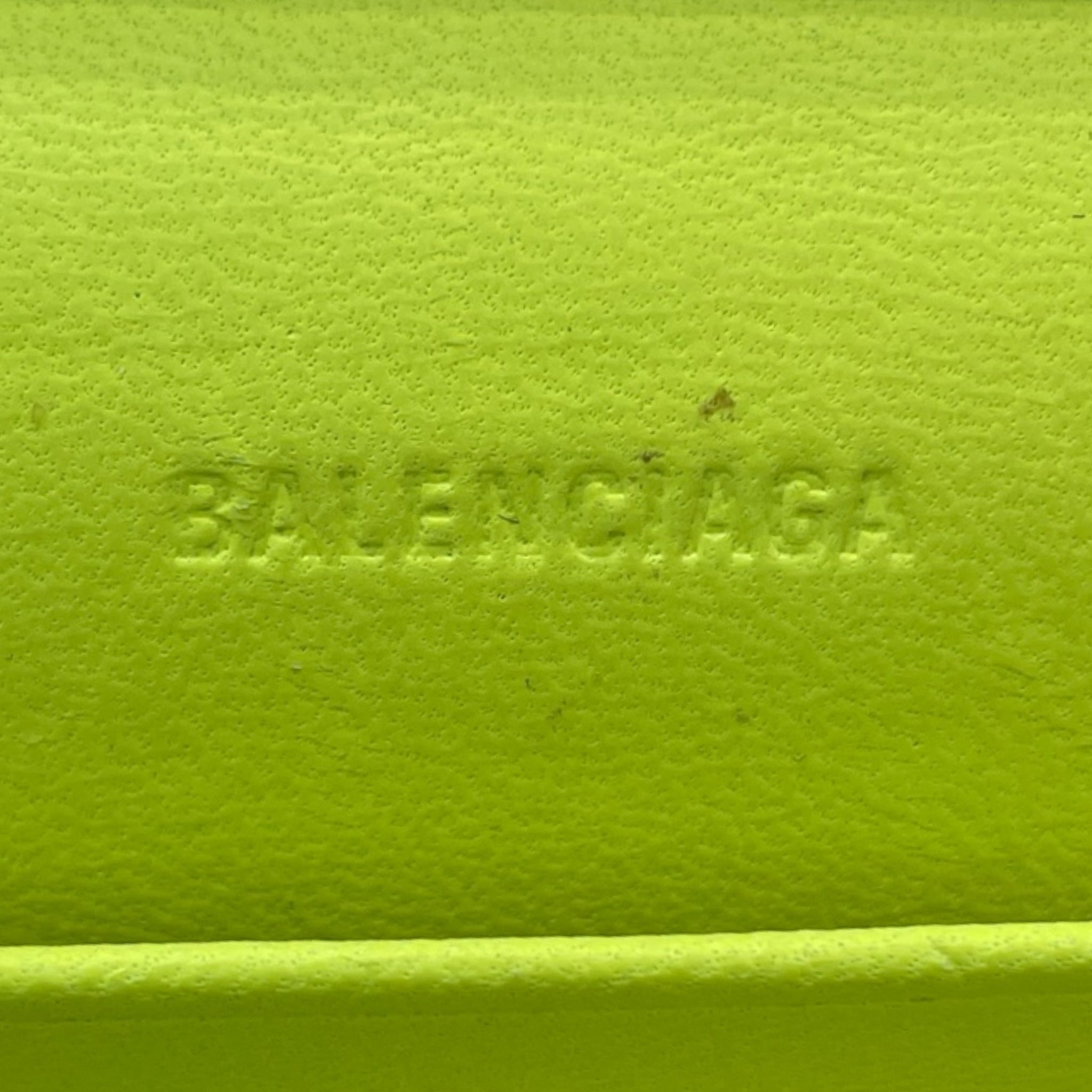 BALENCIAGA/Cross Body Bag/Leather/YEL/neon yellow w/ texture view 6