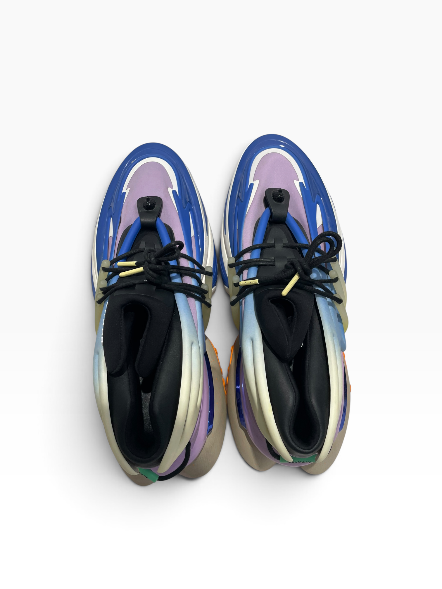 BALMAIN/Low-Sneakers/US 12/Polyester/BLU/Unicorn sneaker view 3