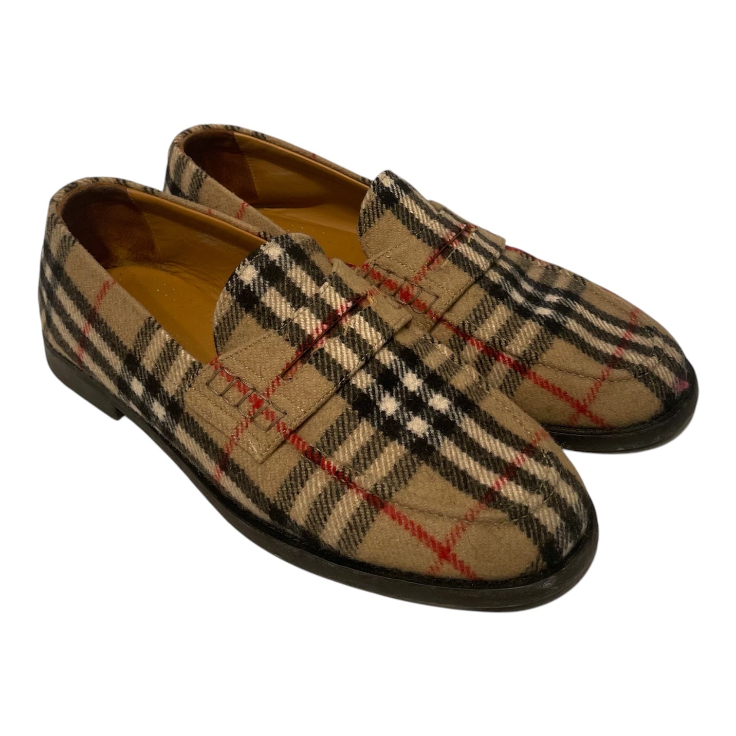 BURBERRY LONDON/Loafers/EU 43/Plaid/Wool/BRW/Hackney Archive Beige view 1