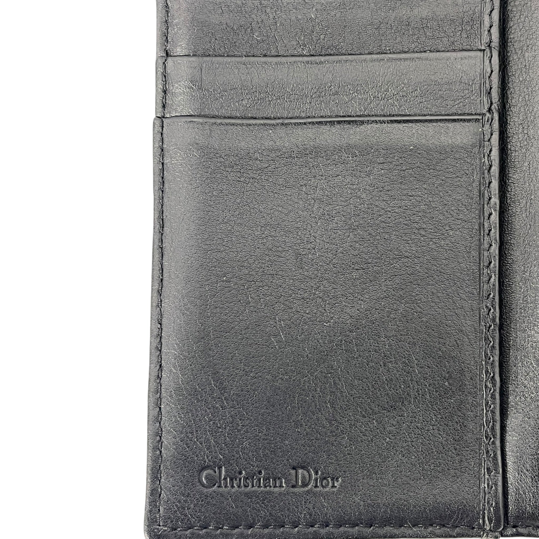 Christian Dior/Wallet/Leather/BLK/L's/SADDLE GOLD 'D' LOGO view 4