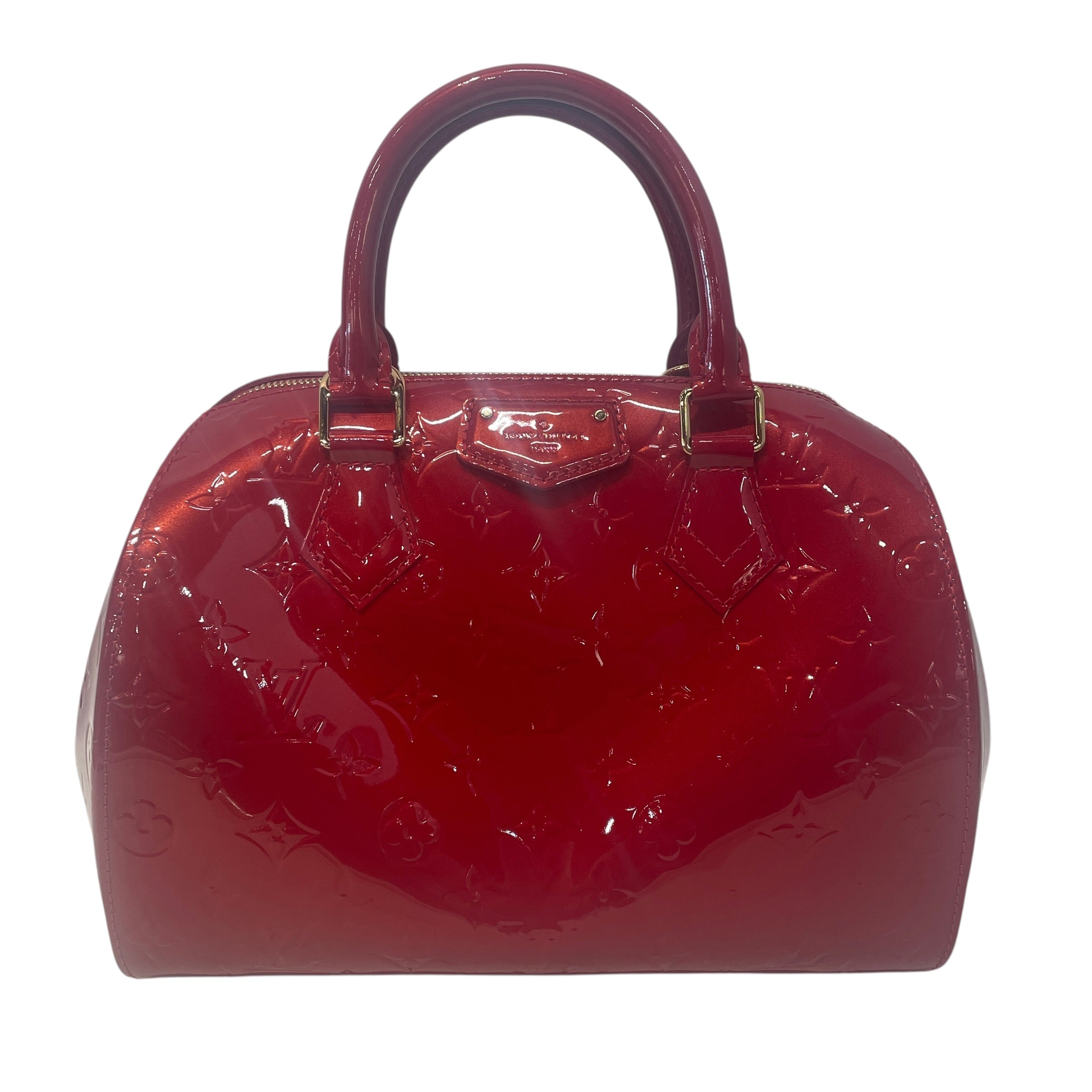 LOUIS VUITTON/Hand Bag/Monogram/Leather/RED/Patent Leather Montana view 2