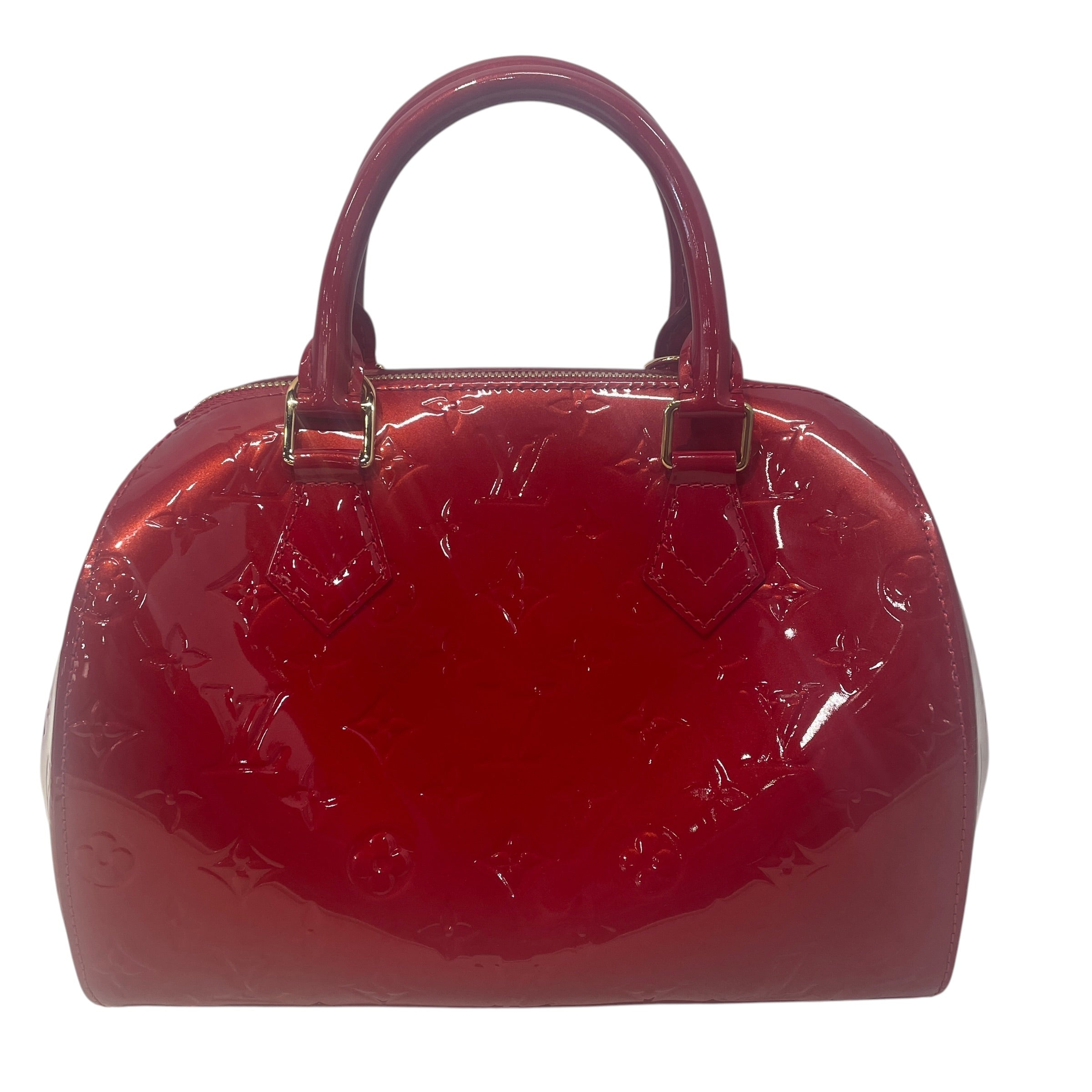LOUIS VUITTON/Hand Bag/Monogram/Leather/RED/Patent Leather Montana view 1
