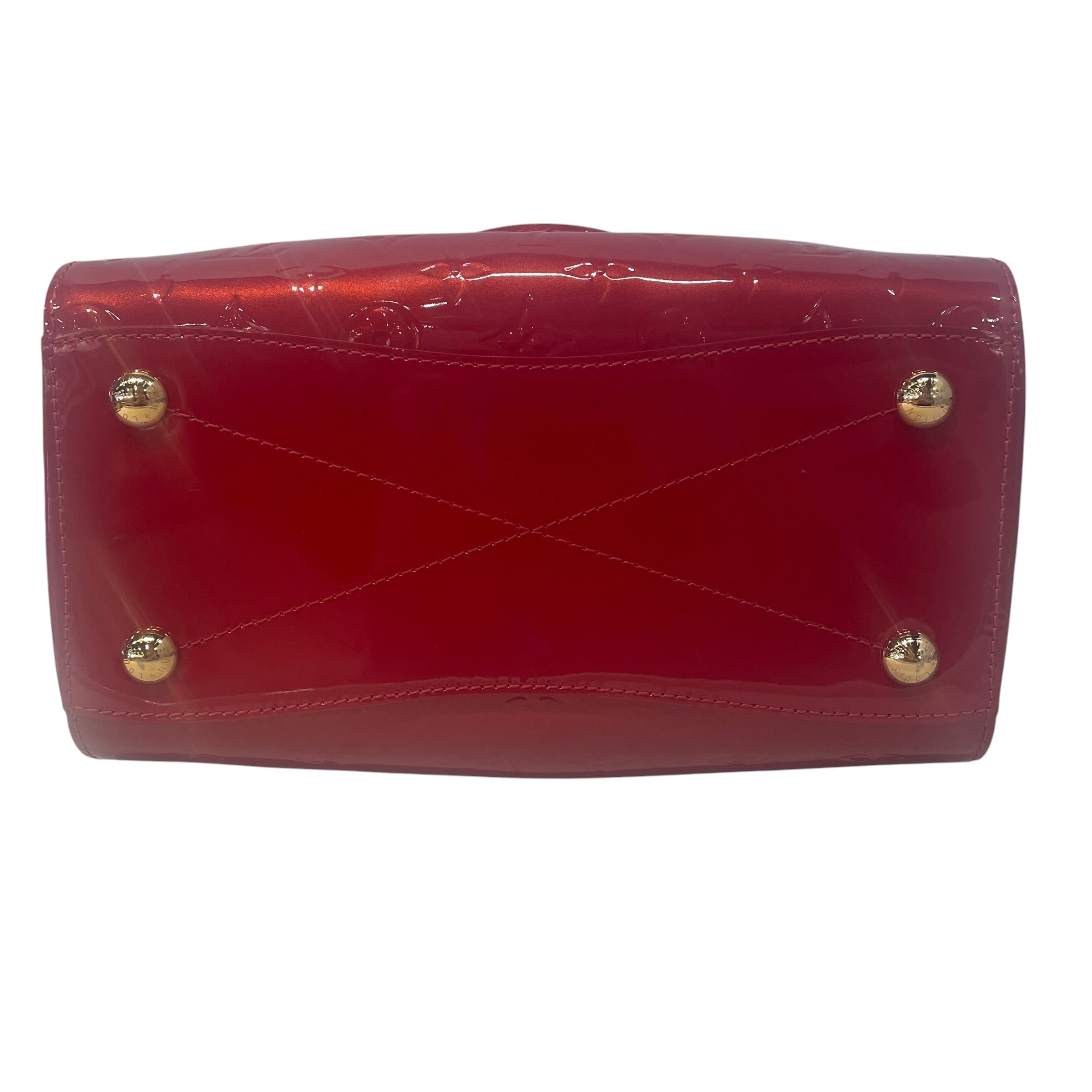 LOUIS VUITTON/Hand Bag/Monogram/Leather/RED/Patent Leather Montana view 3