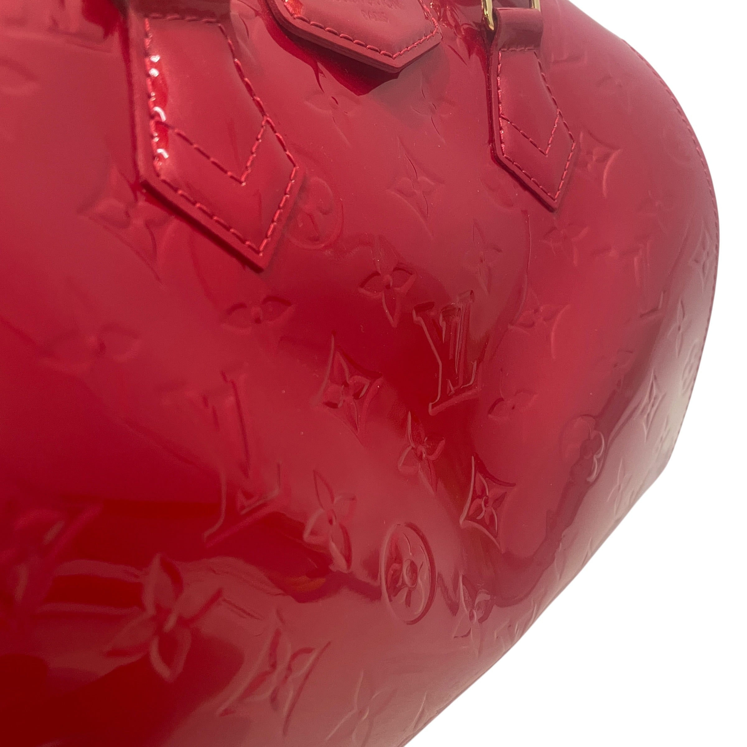 LOUIS VUITTON/Hand Bag/Monogram/Leather/RED/Patent Leather Montana view 6