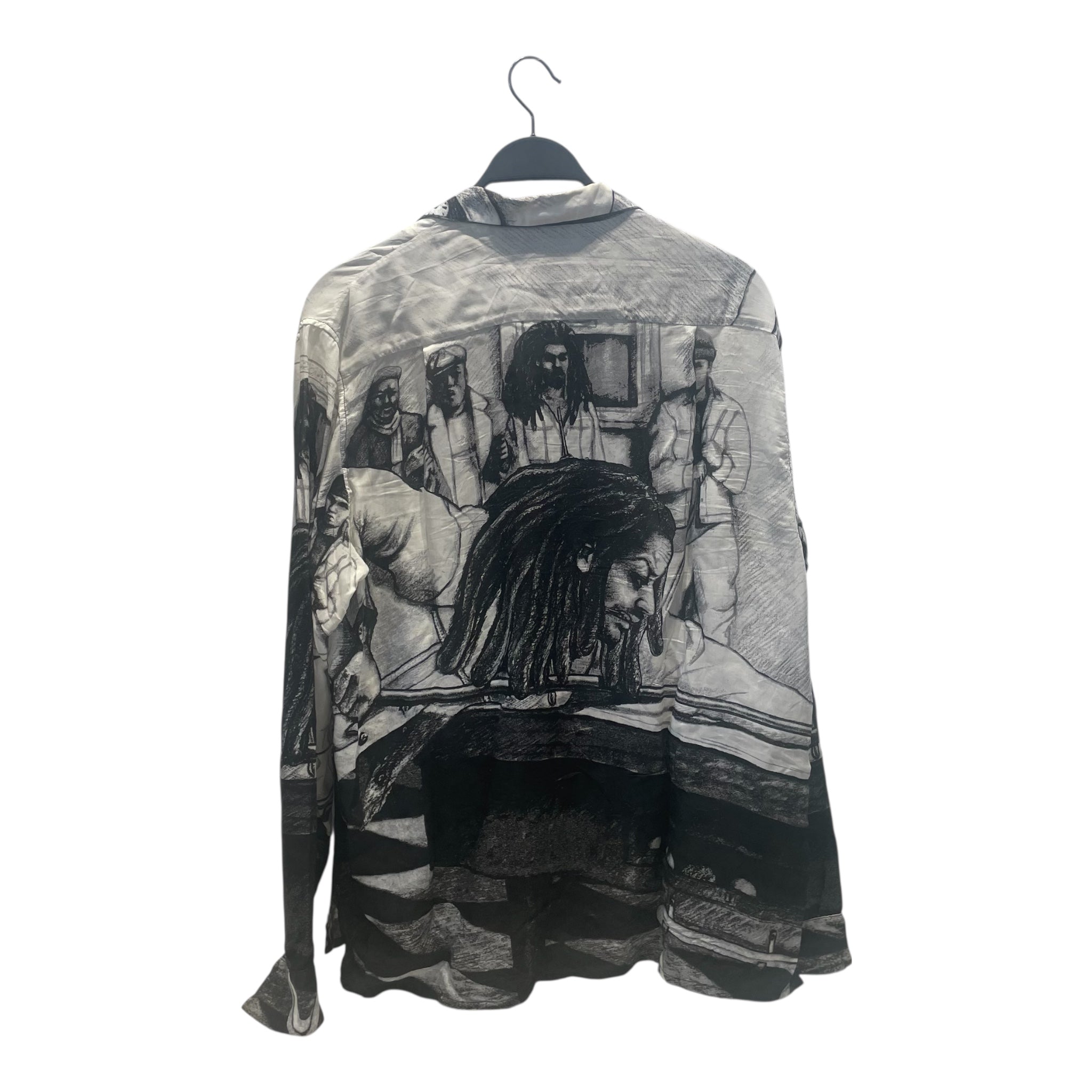 KAPITAL/LS Shirt/4/Silk/MLT/All Over Print/HUSTLER MISSING BUTTON view 2