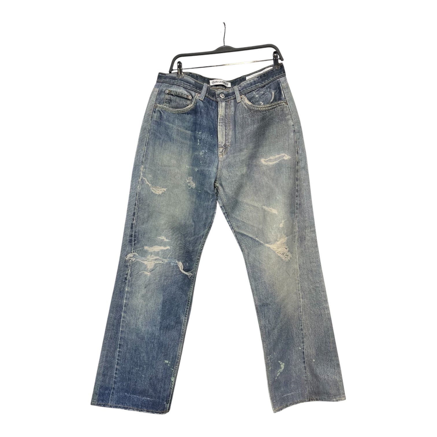 OUR LEGACY/Straight Pants/32/Denim/IDG/All Over Print/THIRD CUT DIGITAL DENIM view 1