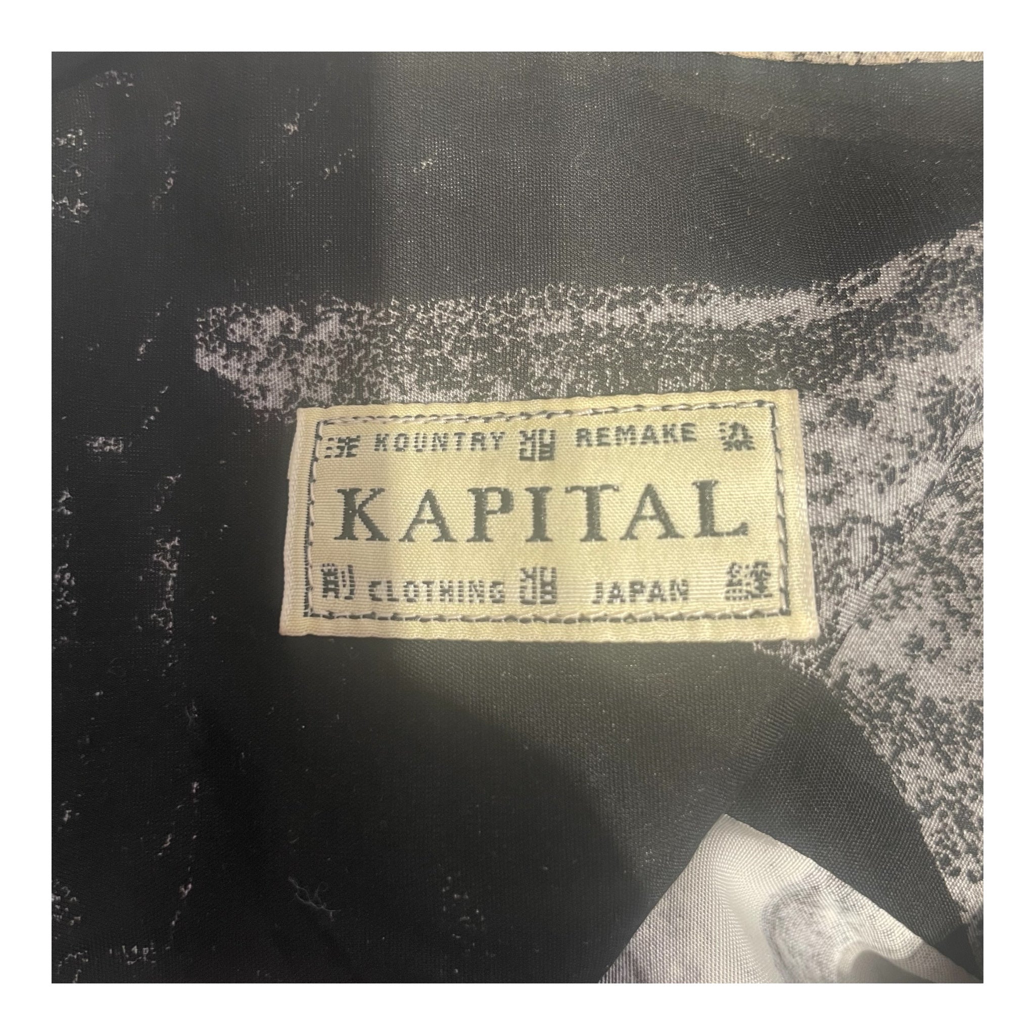 KAPITAL/LS Shirt/4/Silk/MLT/All Over Print/HUSTLER MISSING BUTTON view 3