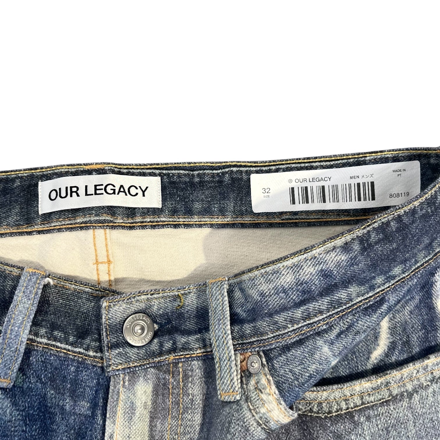 OUR LEGACY/Straight Pants/32/Denim/IDG/All Over Print/THIRD CUT DIGITAL DENIM view 3