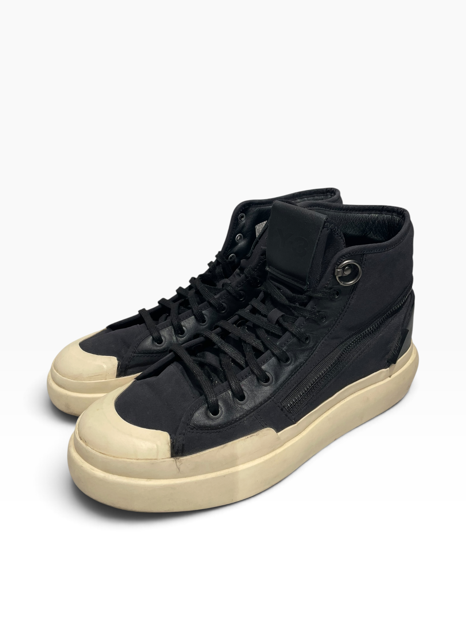 Y-3/Hi-Sneakers/US 10/Nylon/BLK/Ajatu Court High view 2