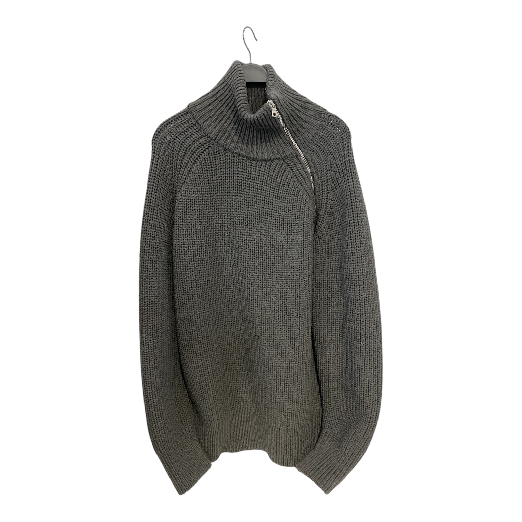 DRIES VAN NOTEN/Fleece Jkt/XL/Cotton/GRY/DRIES GRY RIBBED TURTLE NECK view 1