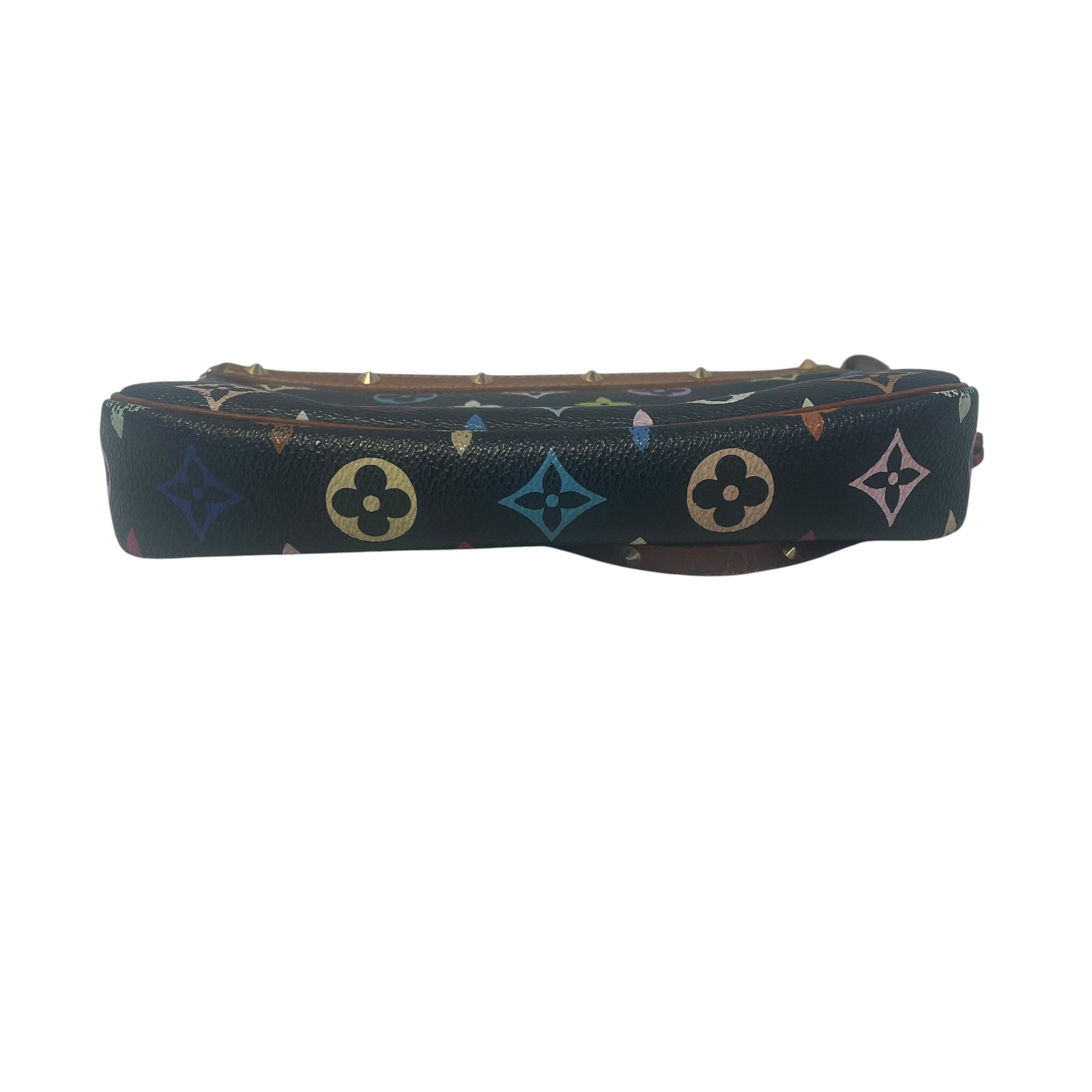 LOUIS VUITTON/Pouch/Monogram/Leather/BLK/multicolor pochette view 3
