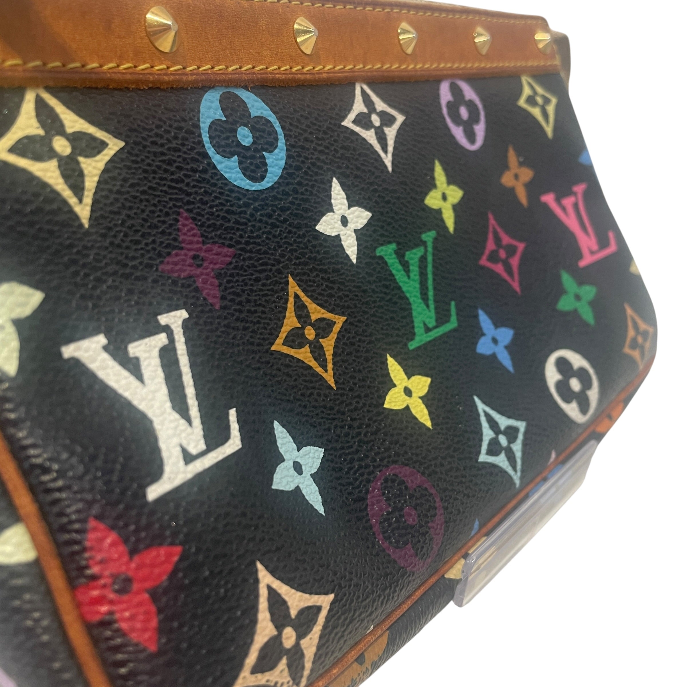 LOUIS VUITTON/Pouch/Monogram/Leather/BLK/multicolor pochette view 6