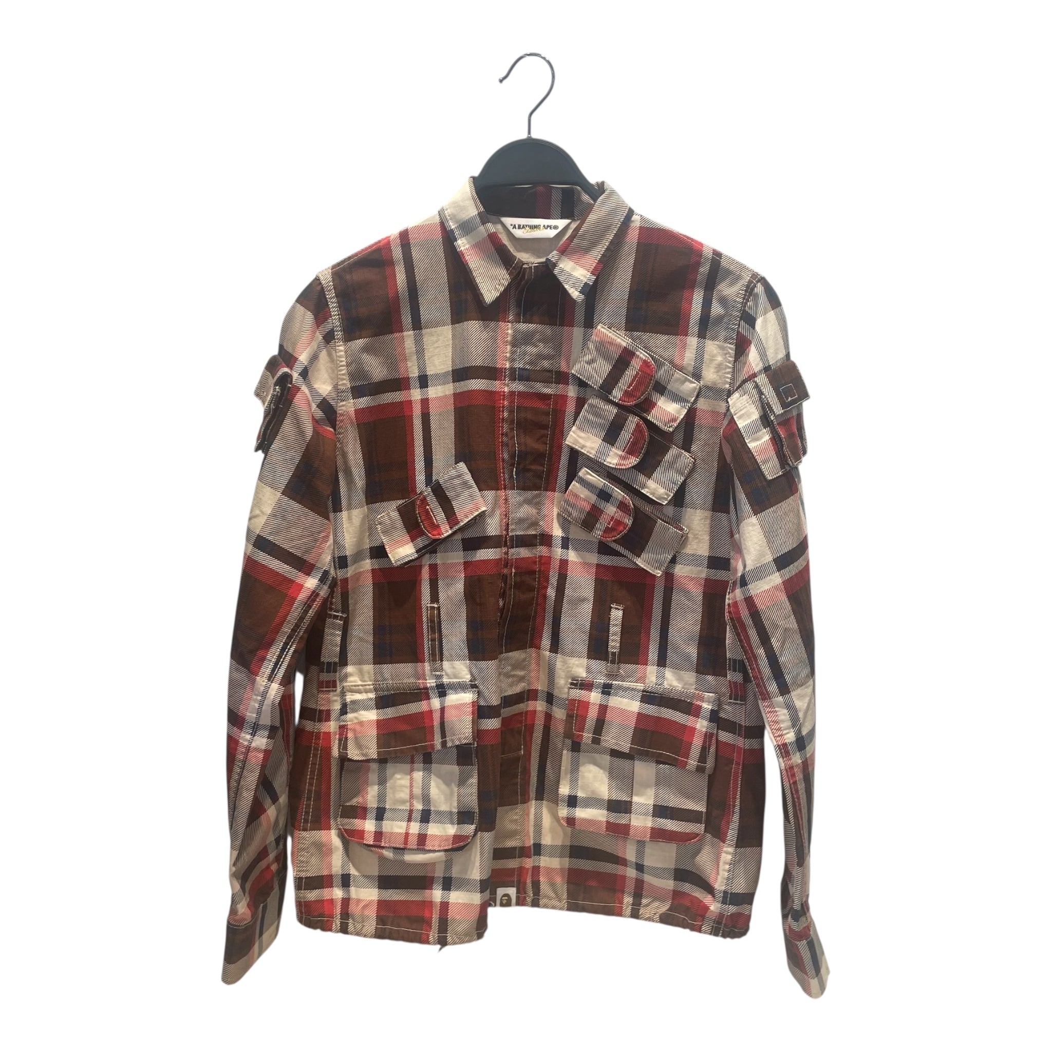A BATHING APE/Military Jkt/S/Cotton/RED/Plaid/hunting jacket view 1