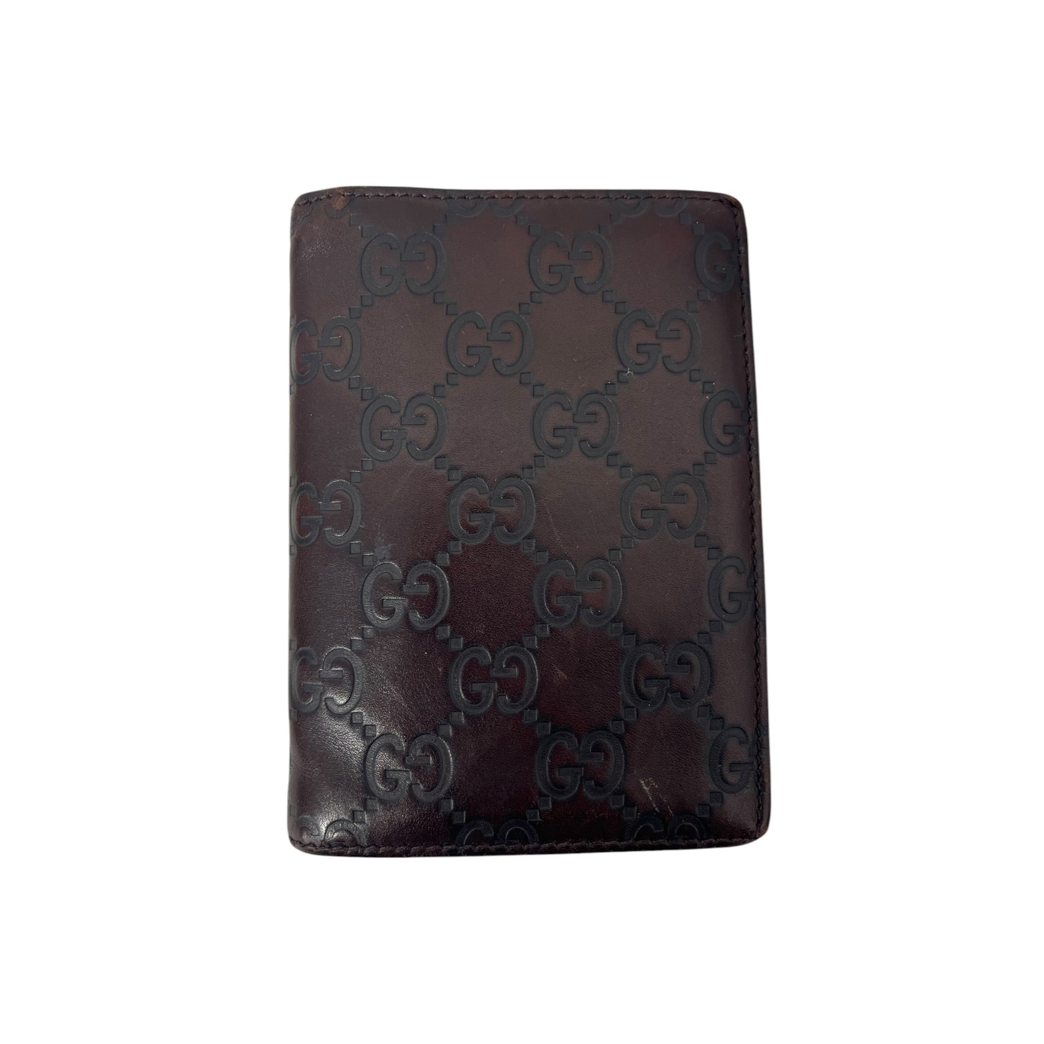 GUCCI/Wallet/Leather/BRW/M's/EMBOSSED GUCCISMA LEATHER view 1