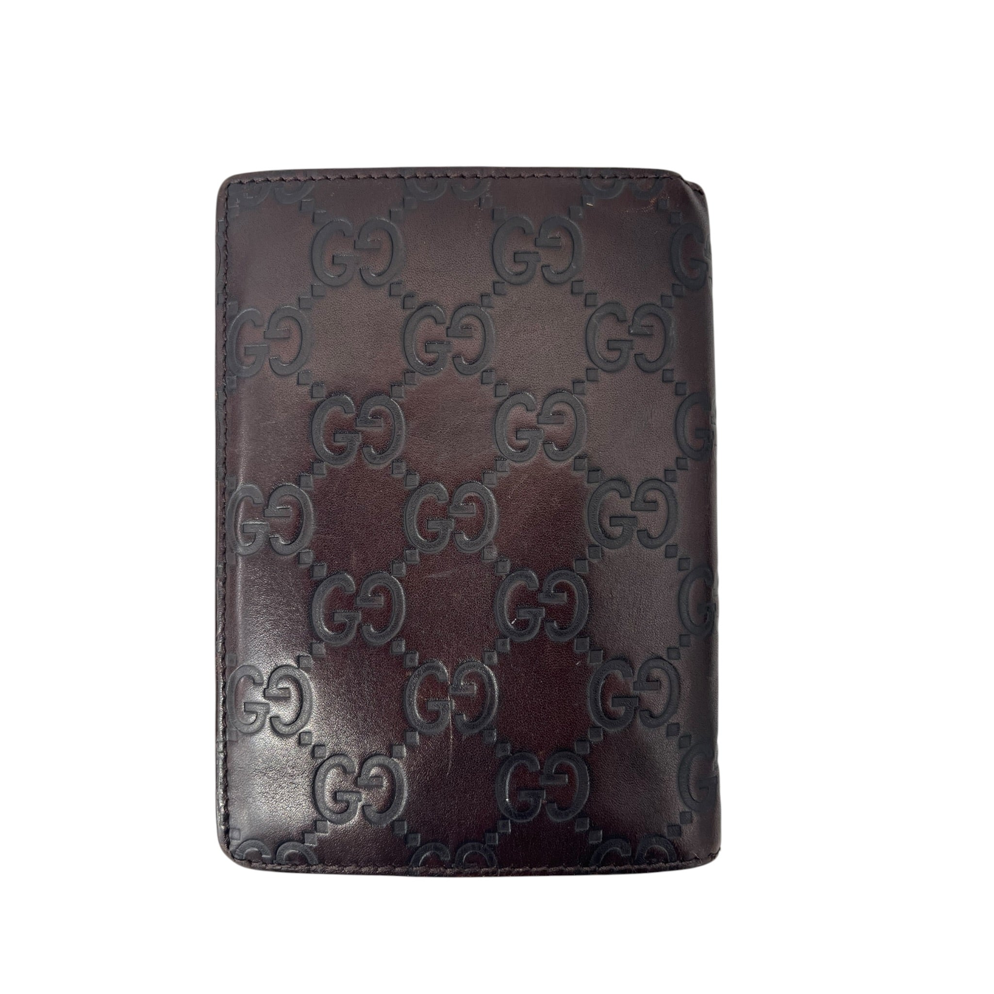 GUCCI/Wallet/Leather/BRW/M's/EMBOSSED GUCCISMA LEATHER view 2