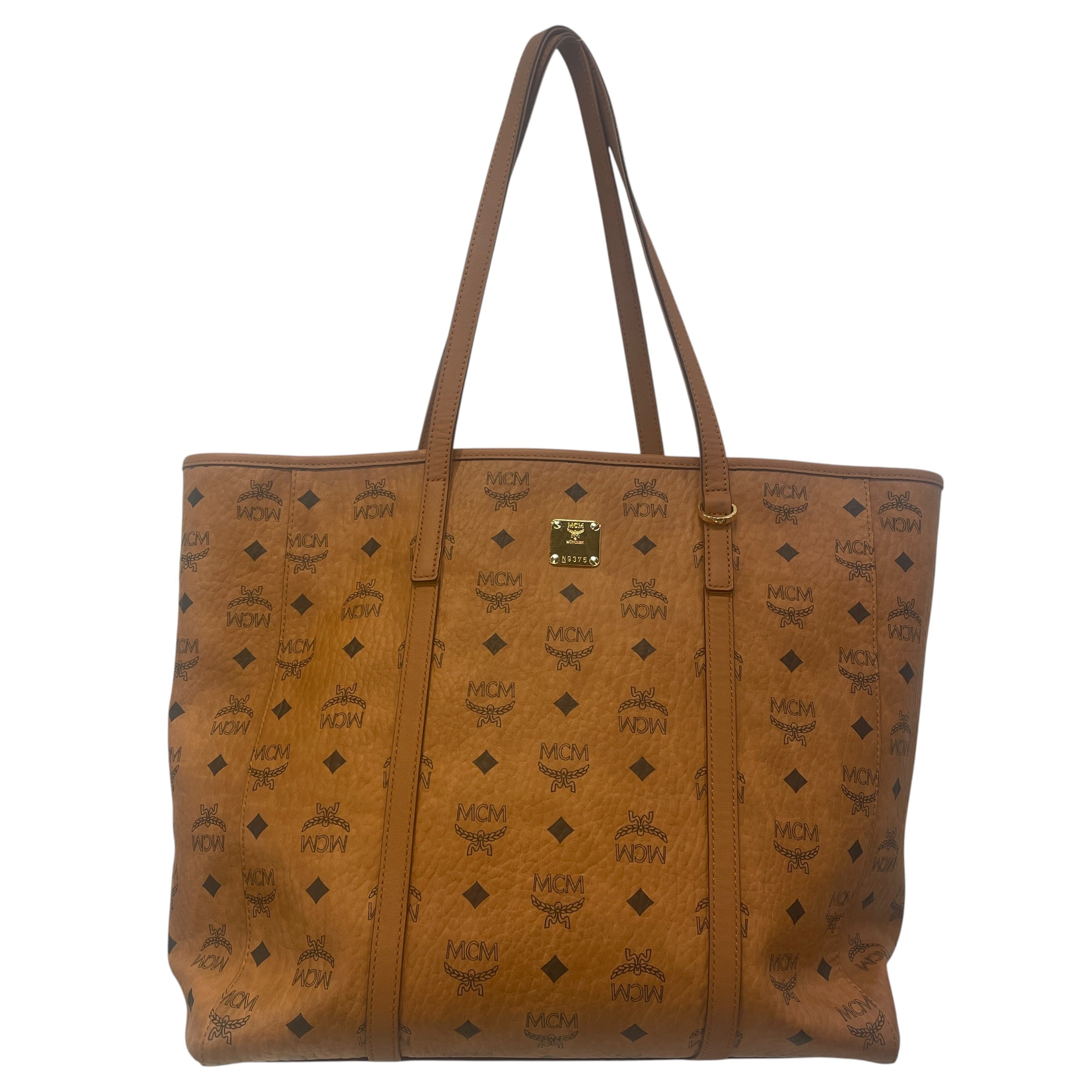 MCM/Tote Bag/Monogram/Leather/CML/Visetos Toni Shopper WHT Line view 1