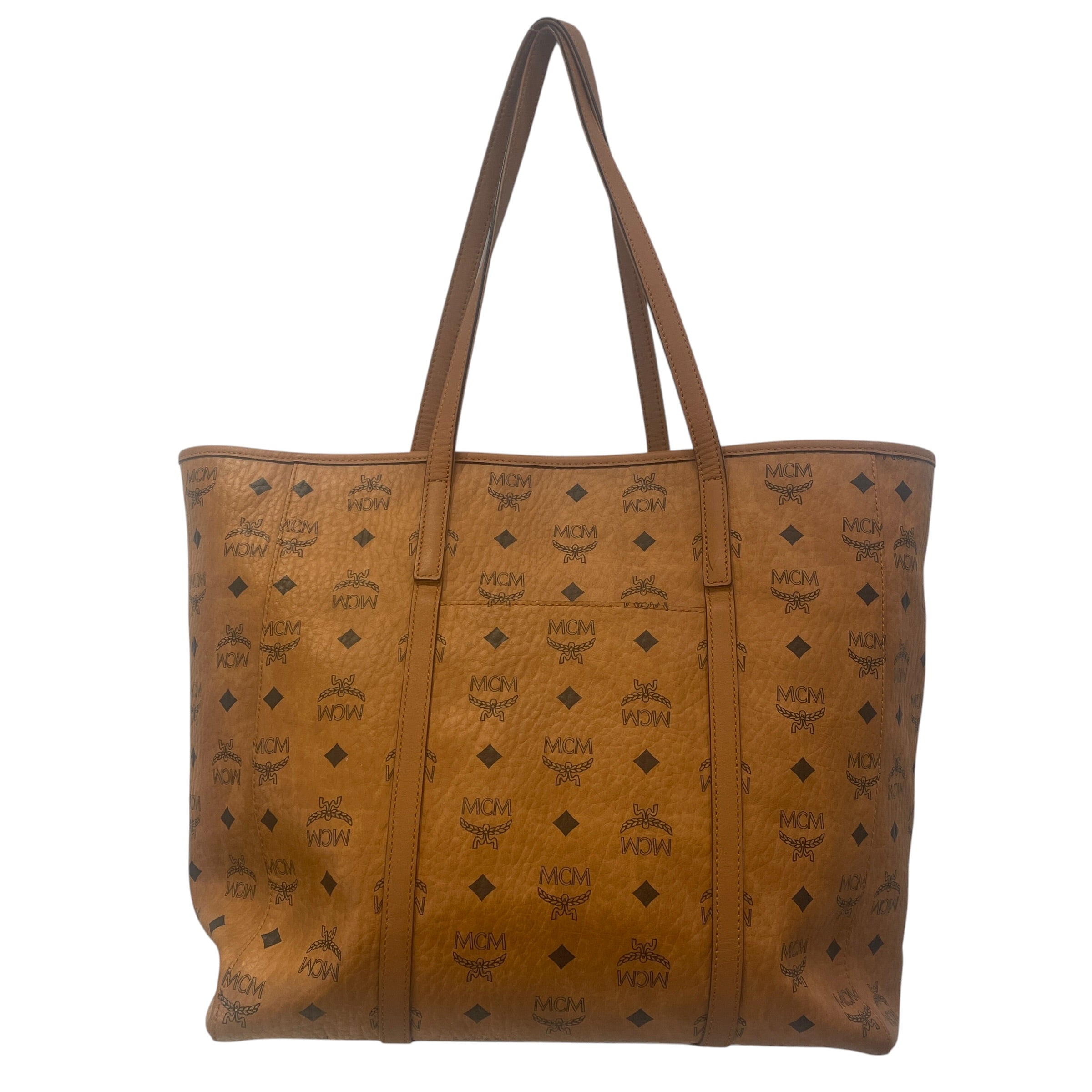 MCM/Tote Bag/Monogram/Leather/CML/Visetos Toni Shopper WHT Line view 2