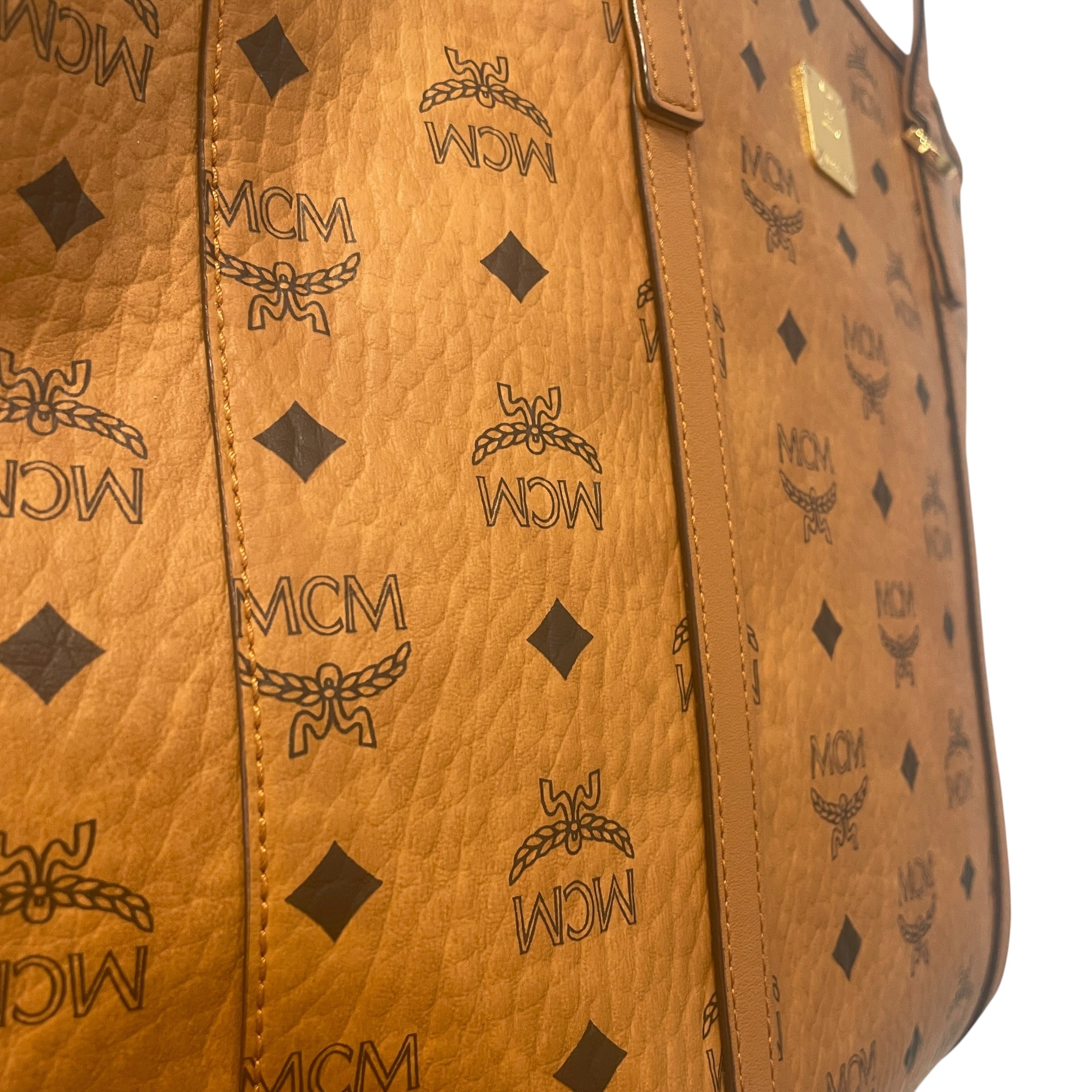 MCM/Tote Bag/Monogram/Leather/CML/Visetos Toni Shopper WHT Line view 6