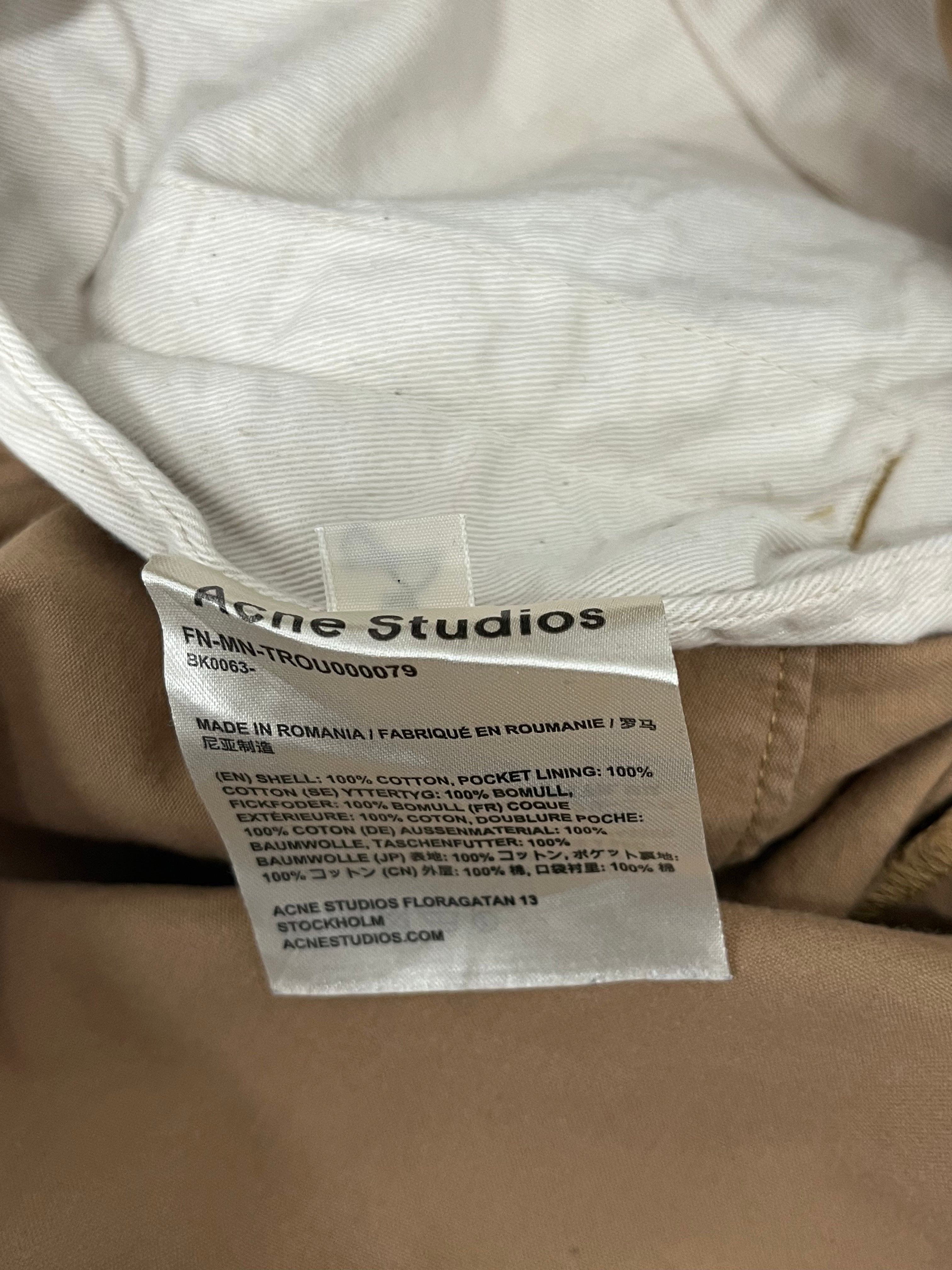 Acne Studios/Cargo Pants/54/Cotton/BEG/TIE UP WAIST view 4