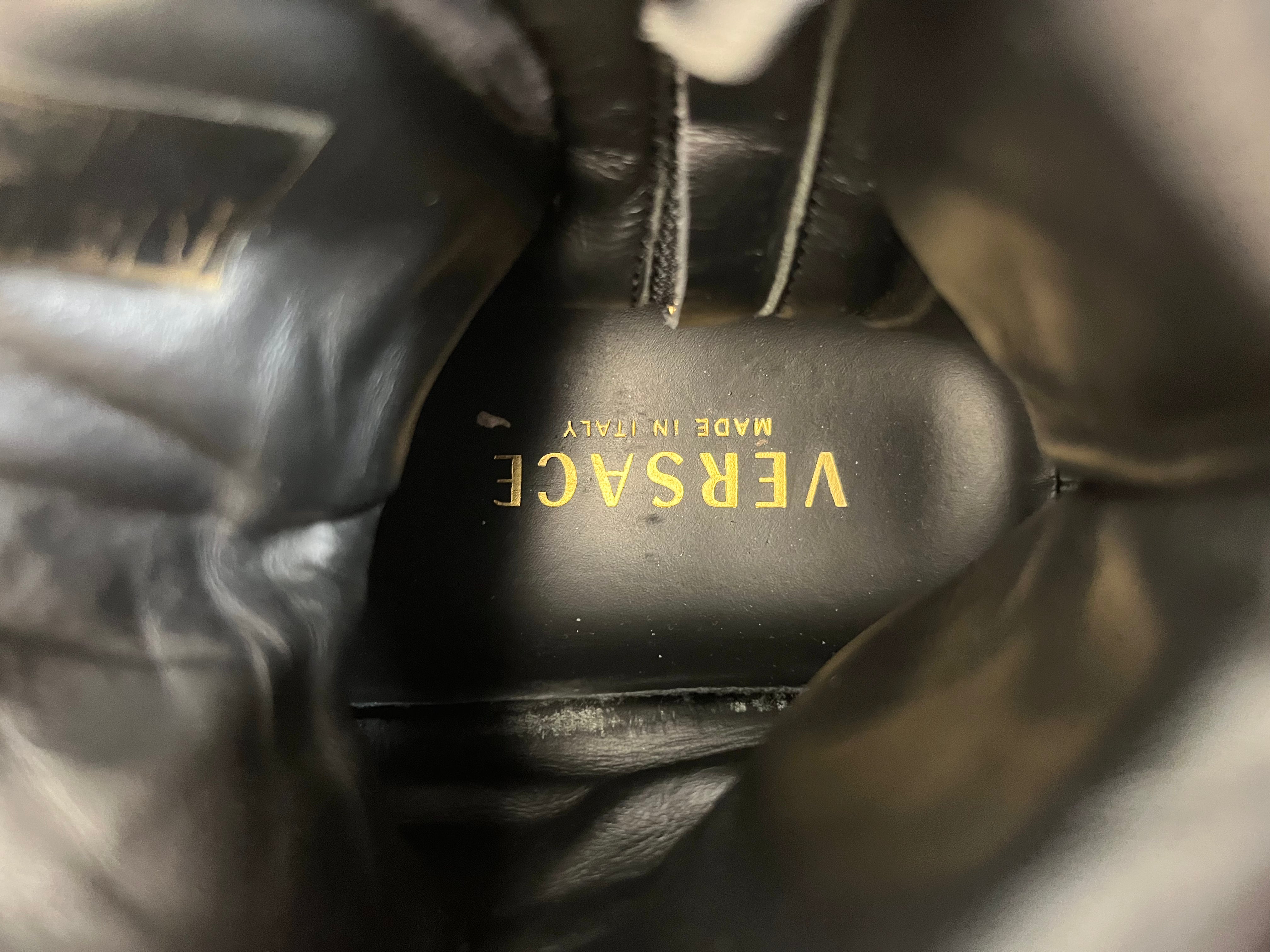 VERSACE/Hi-Sneakers/Leather/BLK/ view 3