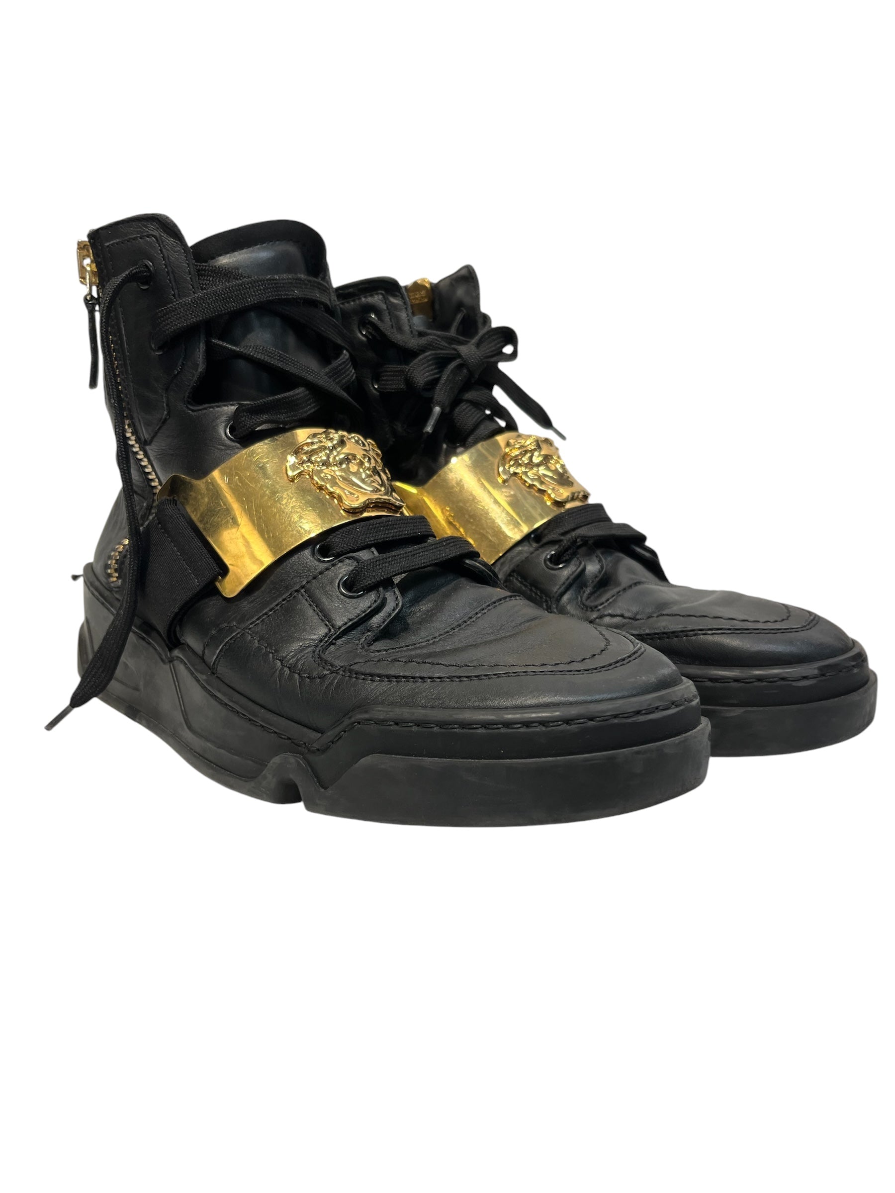 VERSACE/Hi-Sneakers/Leather/BLK/ view 1