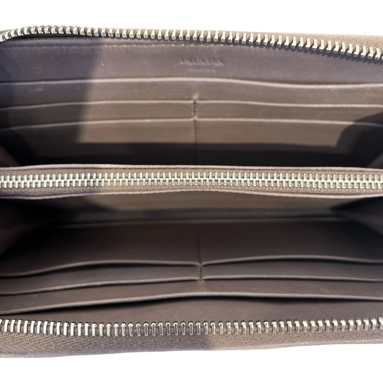 PRADA/Long Wallet/Leather/GRY/L's/NAPPA GAUFRE ZIP WALLET 104 view 3