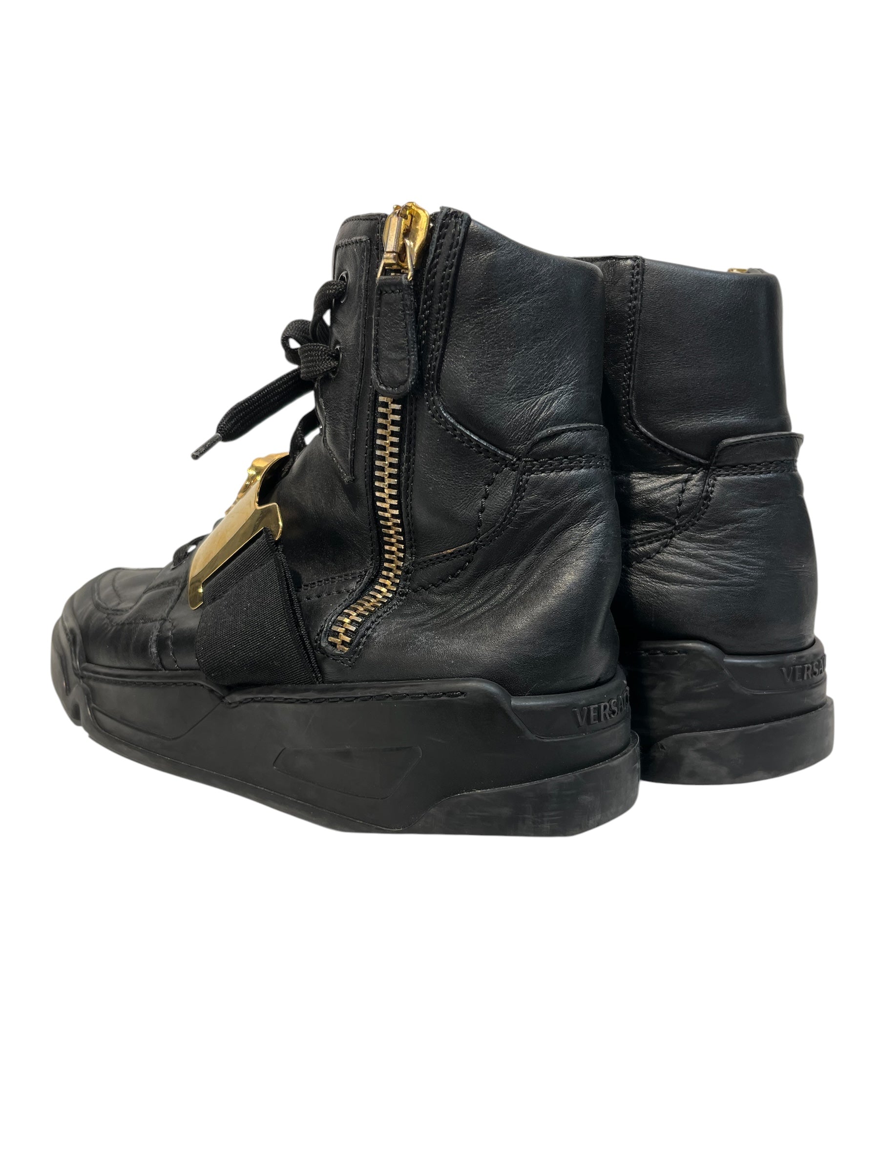 VERSACE/Hi-Sneakers/Leather/BLK/ view 2