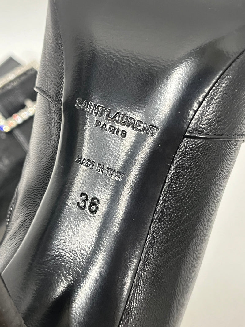 SAINT LAURENT/Chelsea Boots/US 6/Leather/BLK/