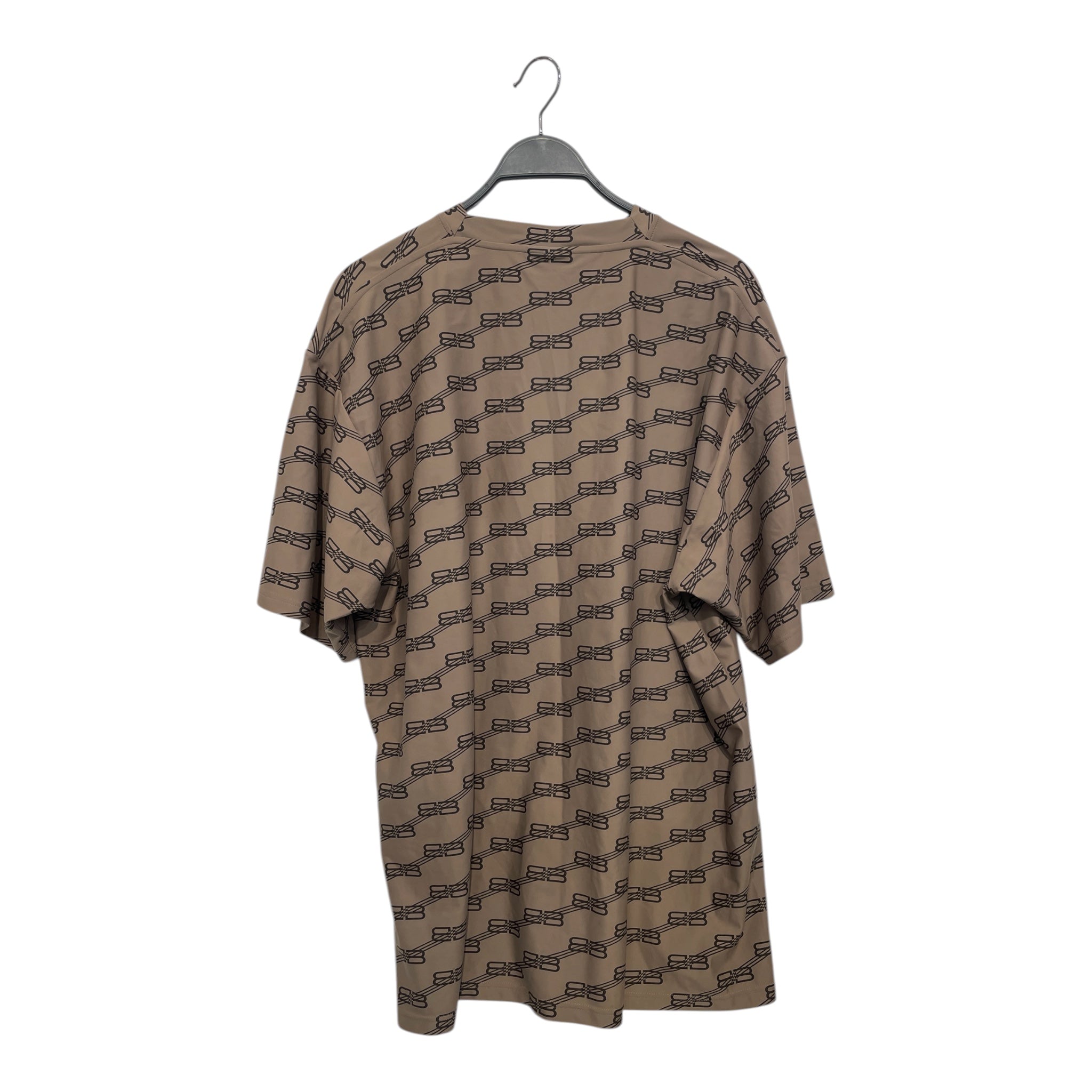 BALENCIAGA/T-Shirt/L/Polyester/BRW/All Over Print/logo all over/ swim shirt view 2