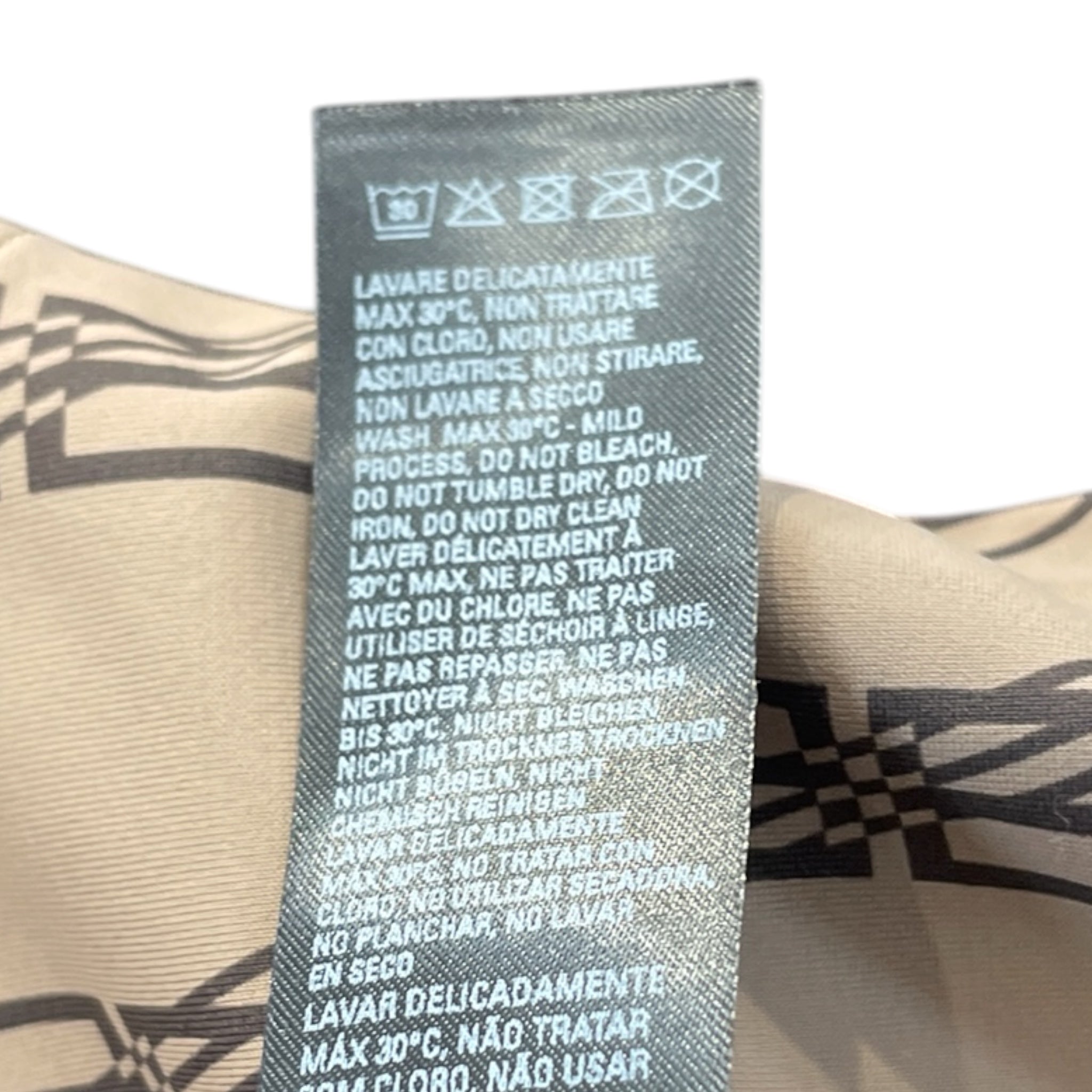 BALENCIAGA/T-Shirt/L/Polyester/BRW/All Over Print/logo all over/ swim shirt view 4