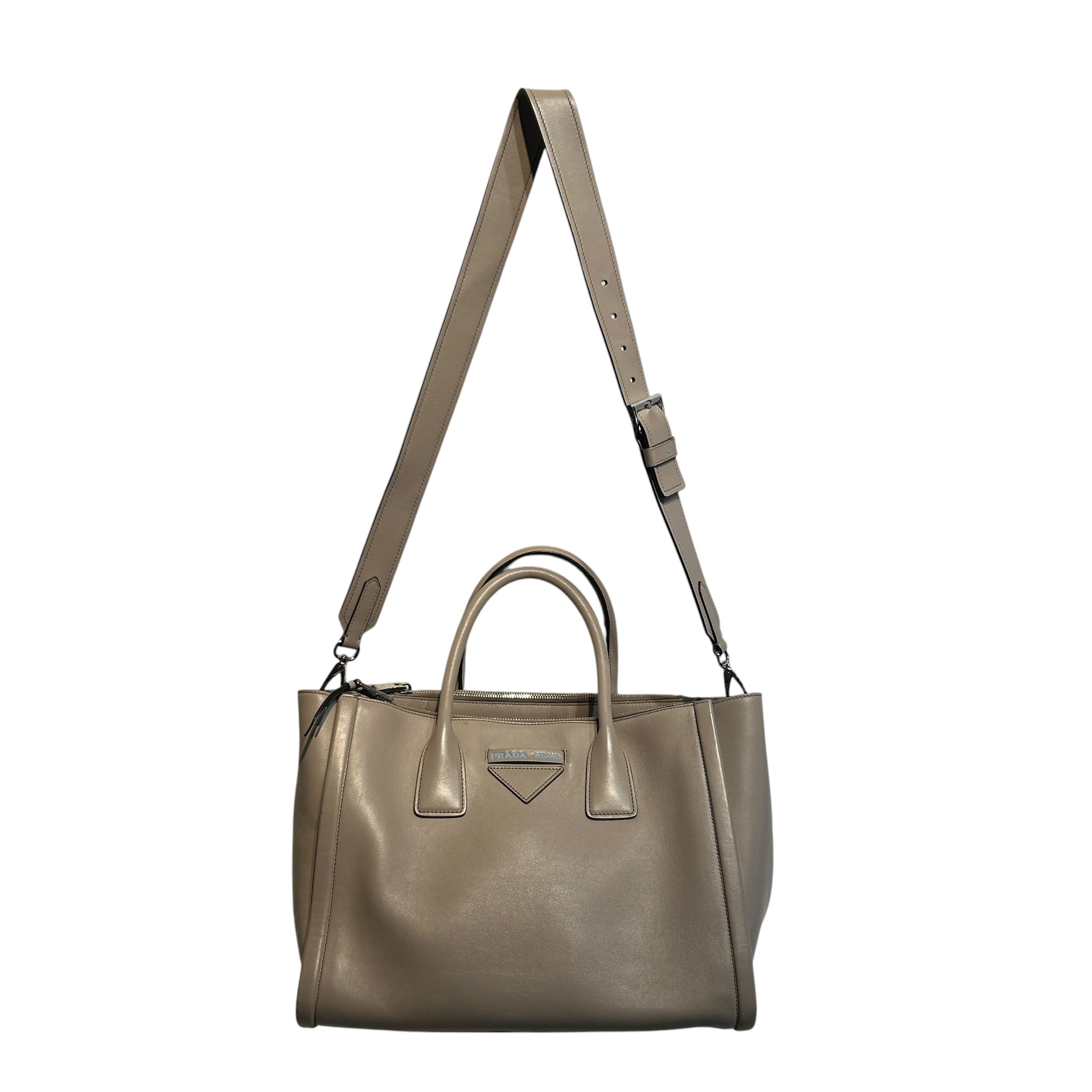 PRADA/Tote Bag/Leather/CRM/leather concept view 1