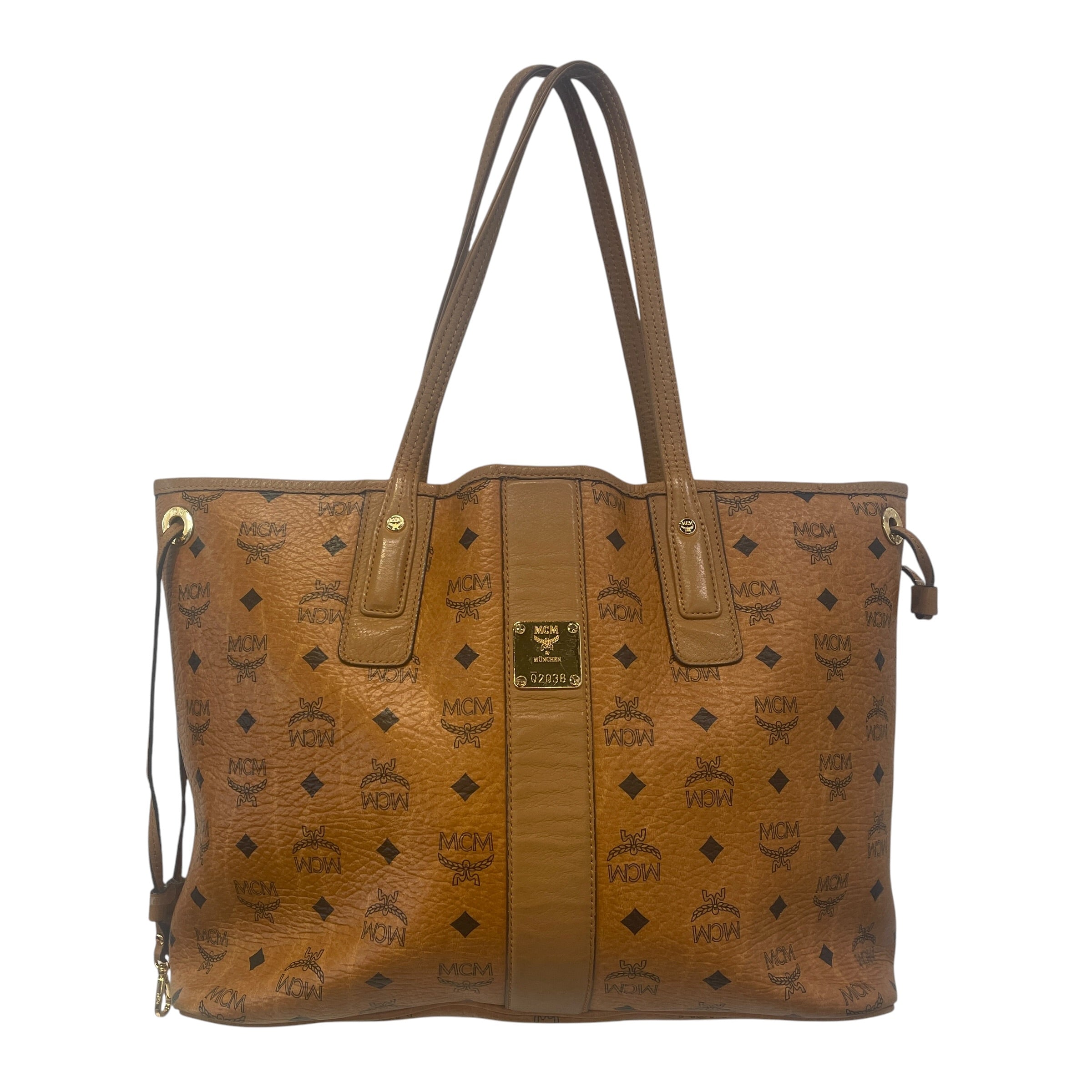 MCM/Tote Bag/Monogram/Leather/BRW/Liz Shopper Visestos view 1