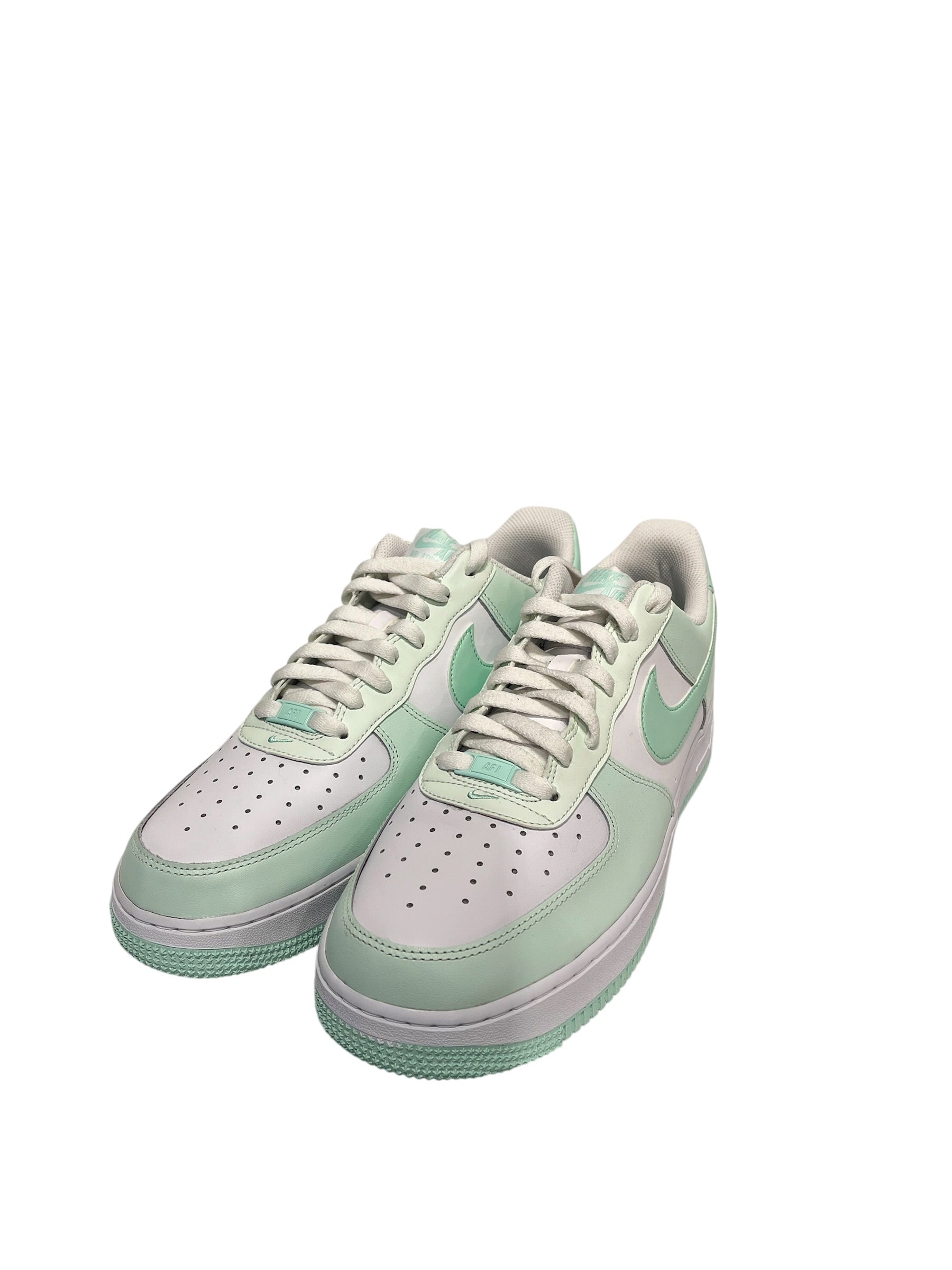 NIKE/Low-Sneakers/US 11/Border/Leather/MLT/Mint & White Colorway AF1 view 1