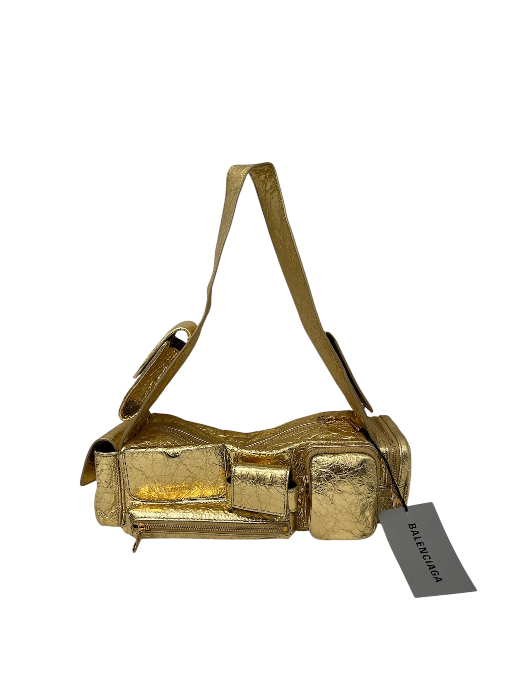 BALENCIAGA/Bag/Leather/GLD/SMALL SUPERBUSY view 1